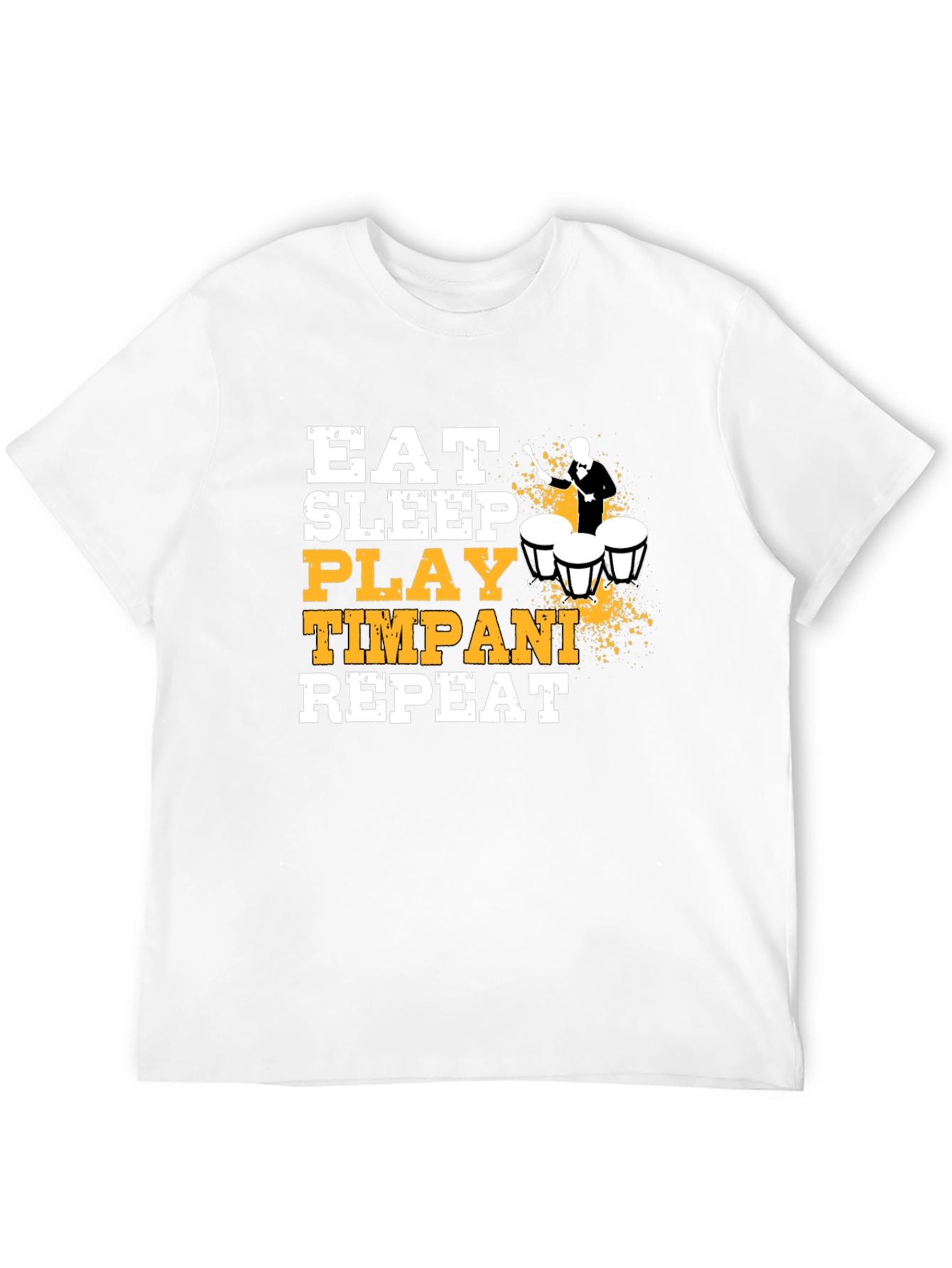 Eat Sleep Play Timpani Repeat Black T-Shirt