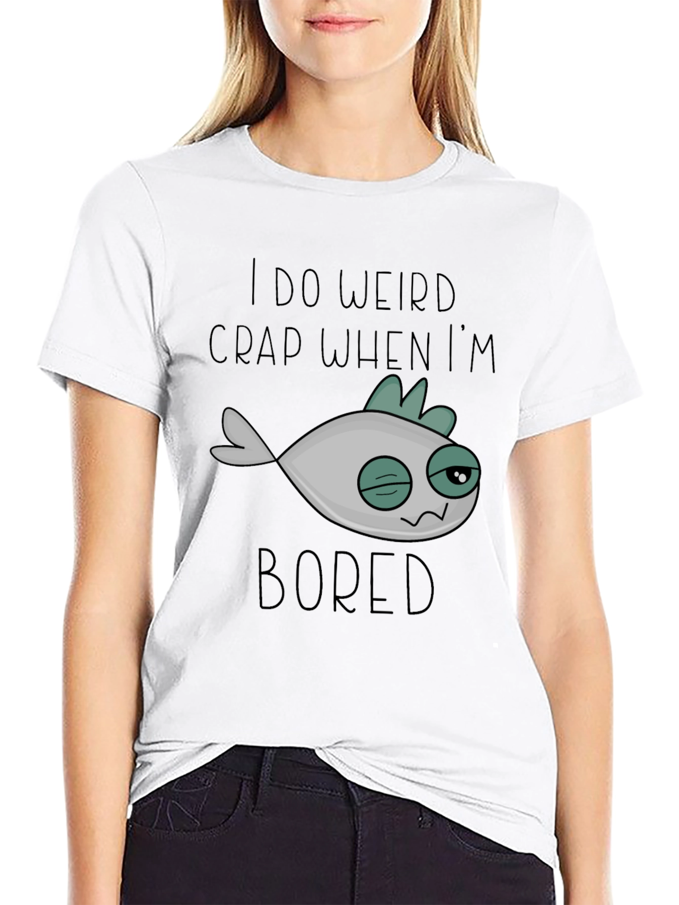 Weird Bored Fish Graphic Tee