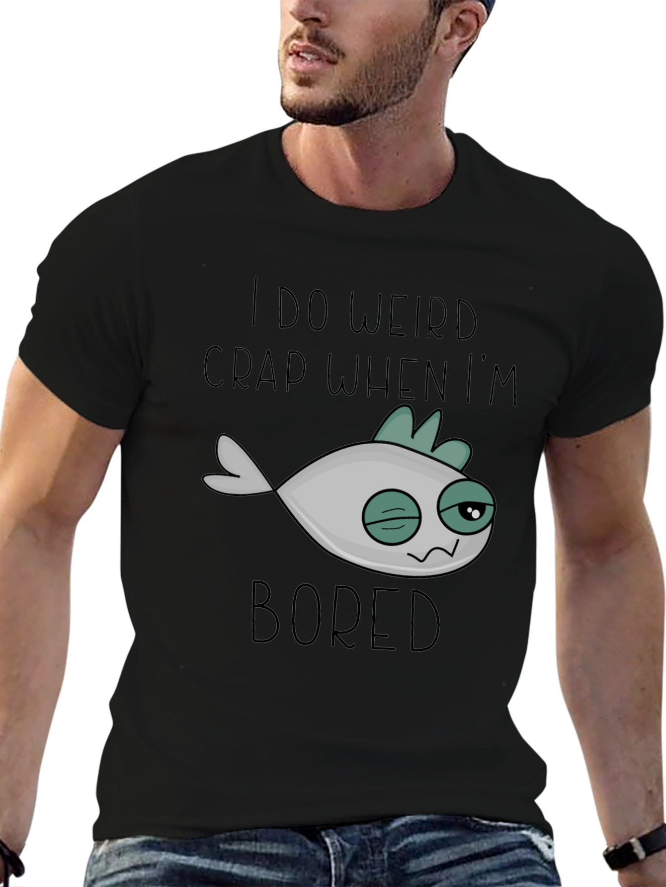 Weird Bored Fish Graphic Tee