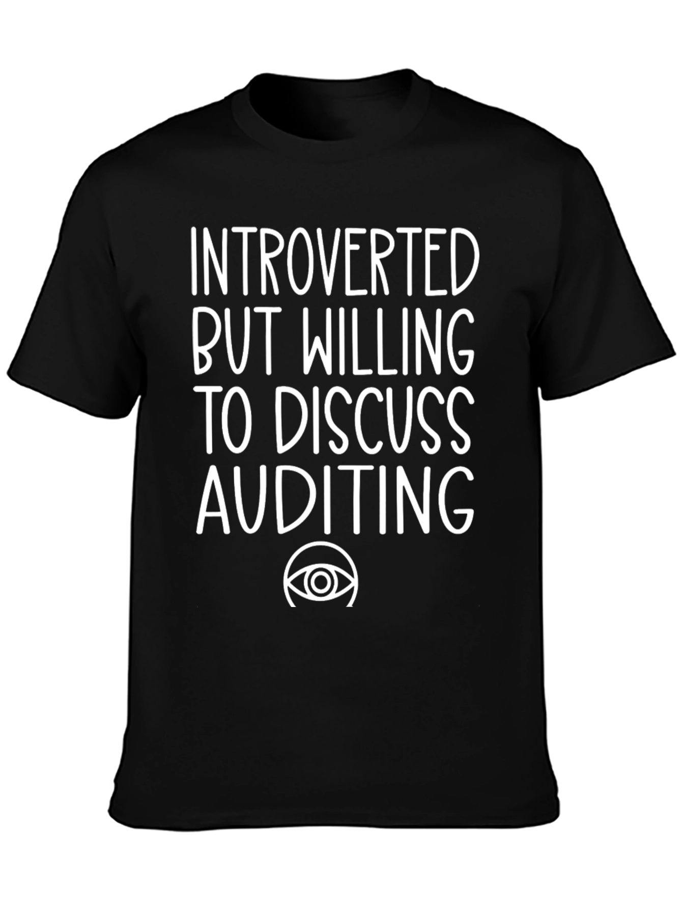 Introverted Auditing Tee - Funny Accountant Shirt