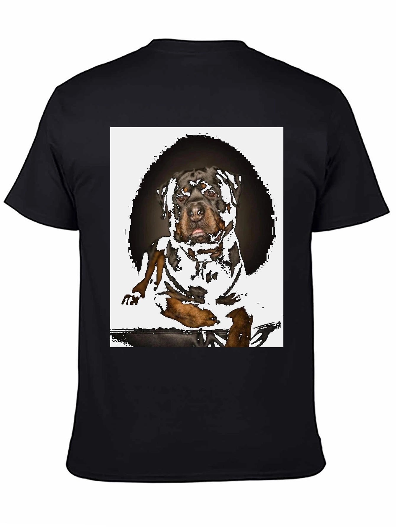 Rottweiler Dog Graphic T-Shirt - Black