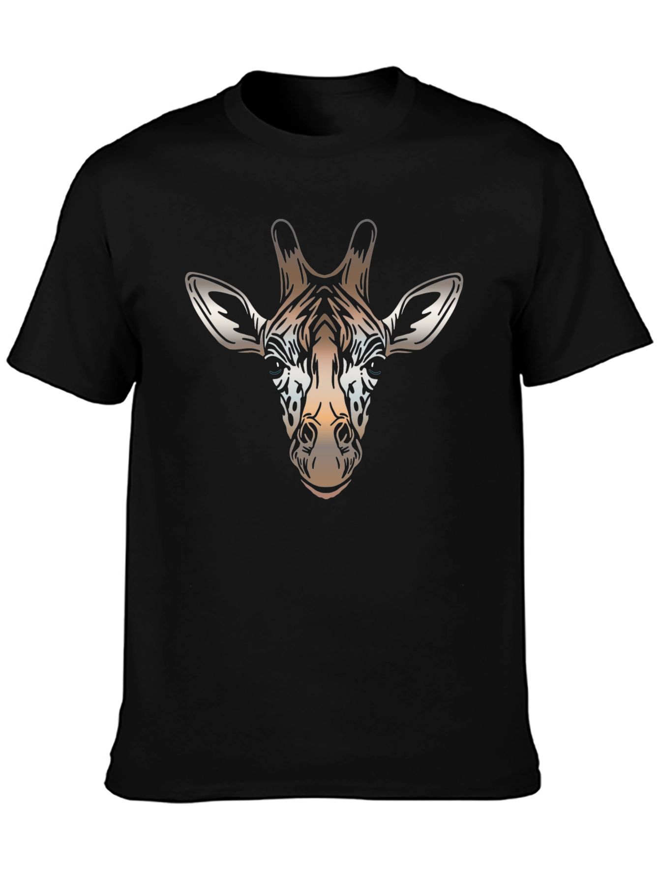 Giraffe Head Graphic T-Shirt - Stylish Animal Print Tee