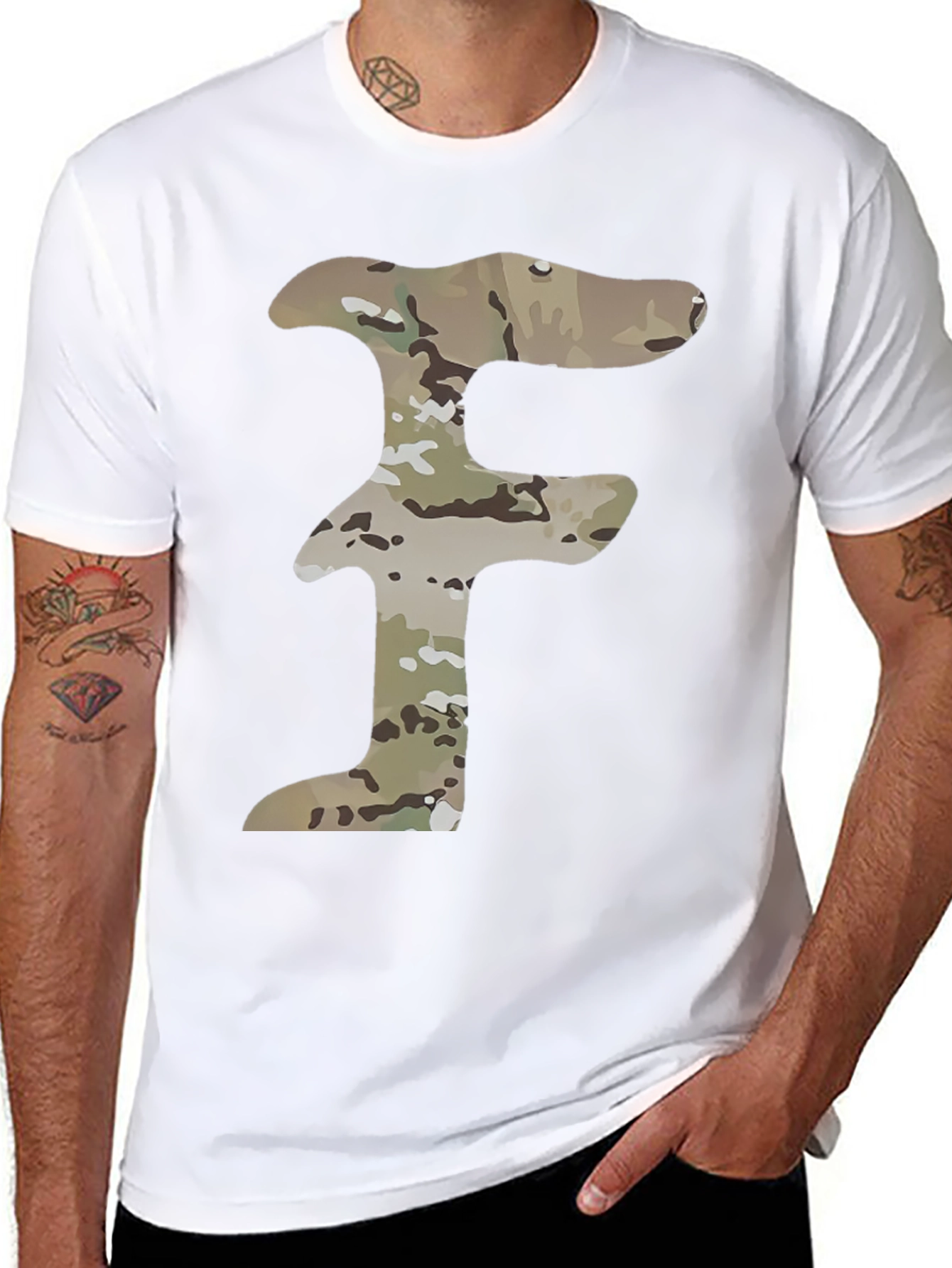 Camouflage F Black T-Shirt