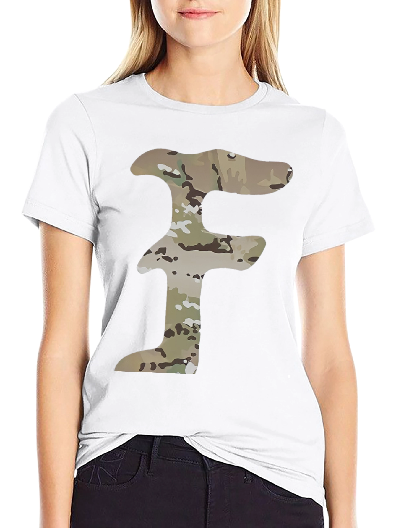 Camouflage F Black T-Shirt
