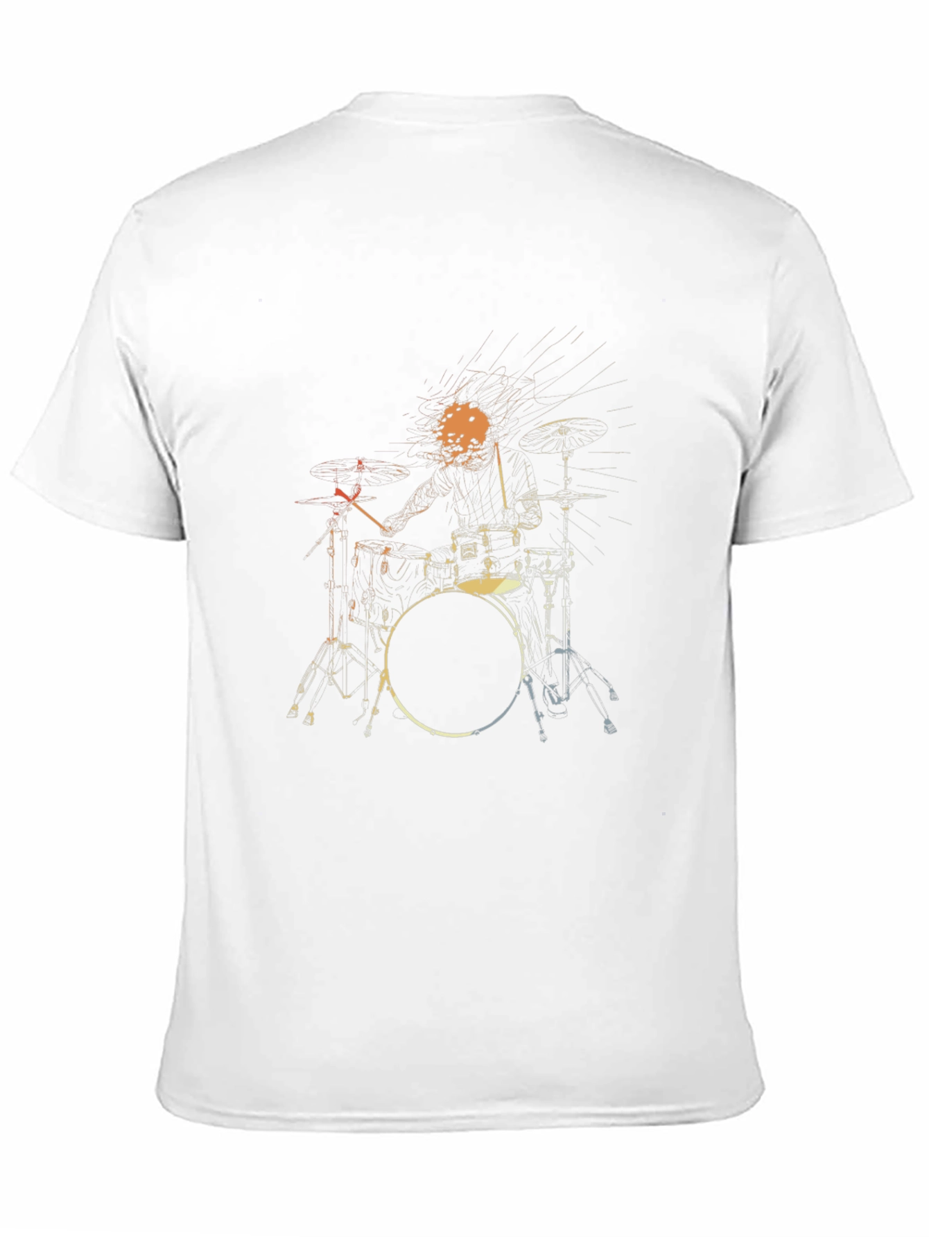 Drum Kit Graphic T-Shirt - Black Cotton Tee