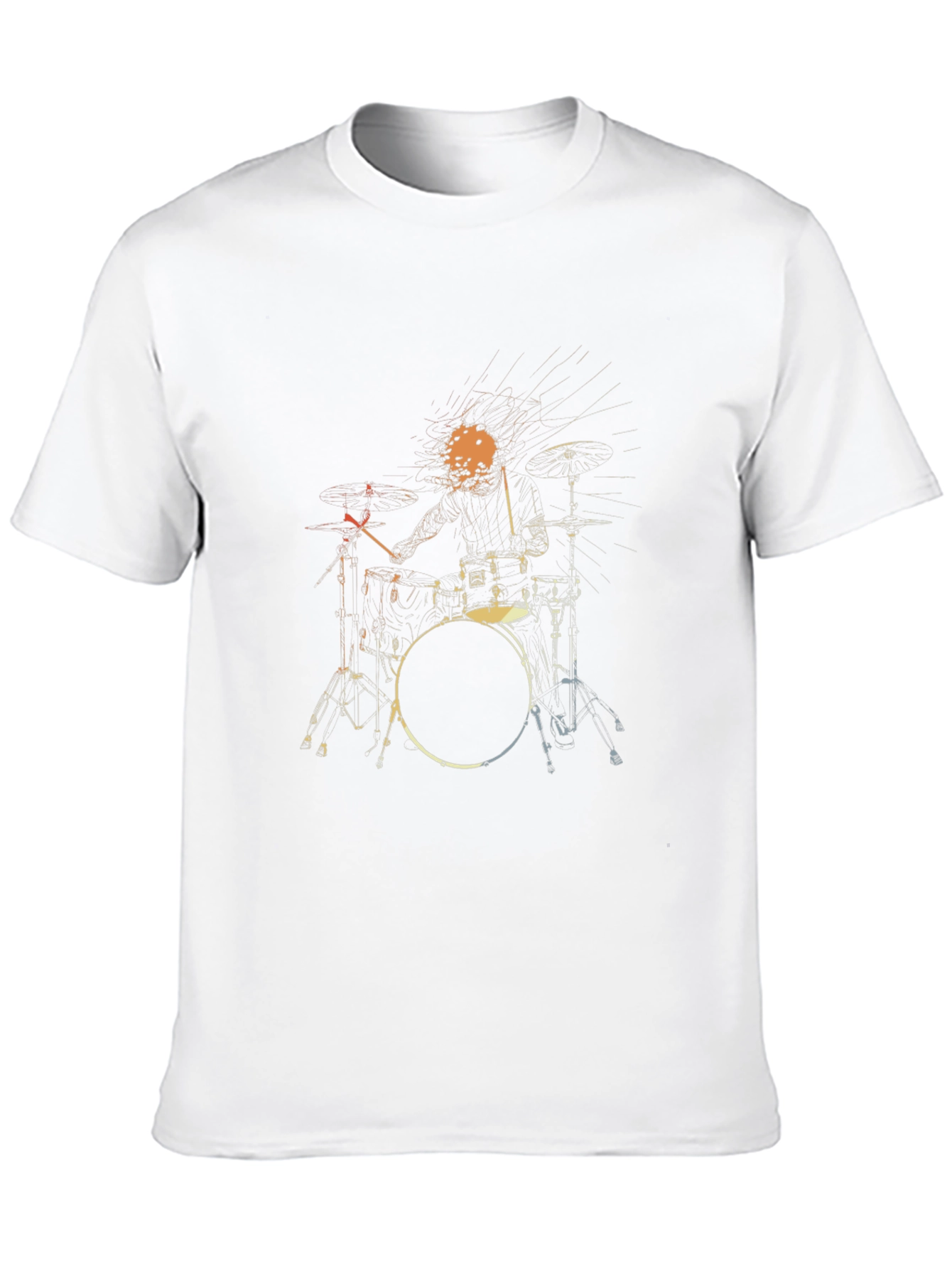 Drum Kit Graphic T-Shirt - Black Cotton Tee