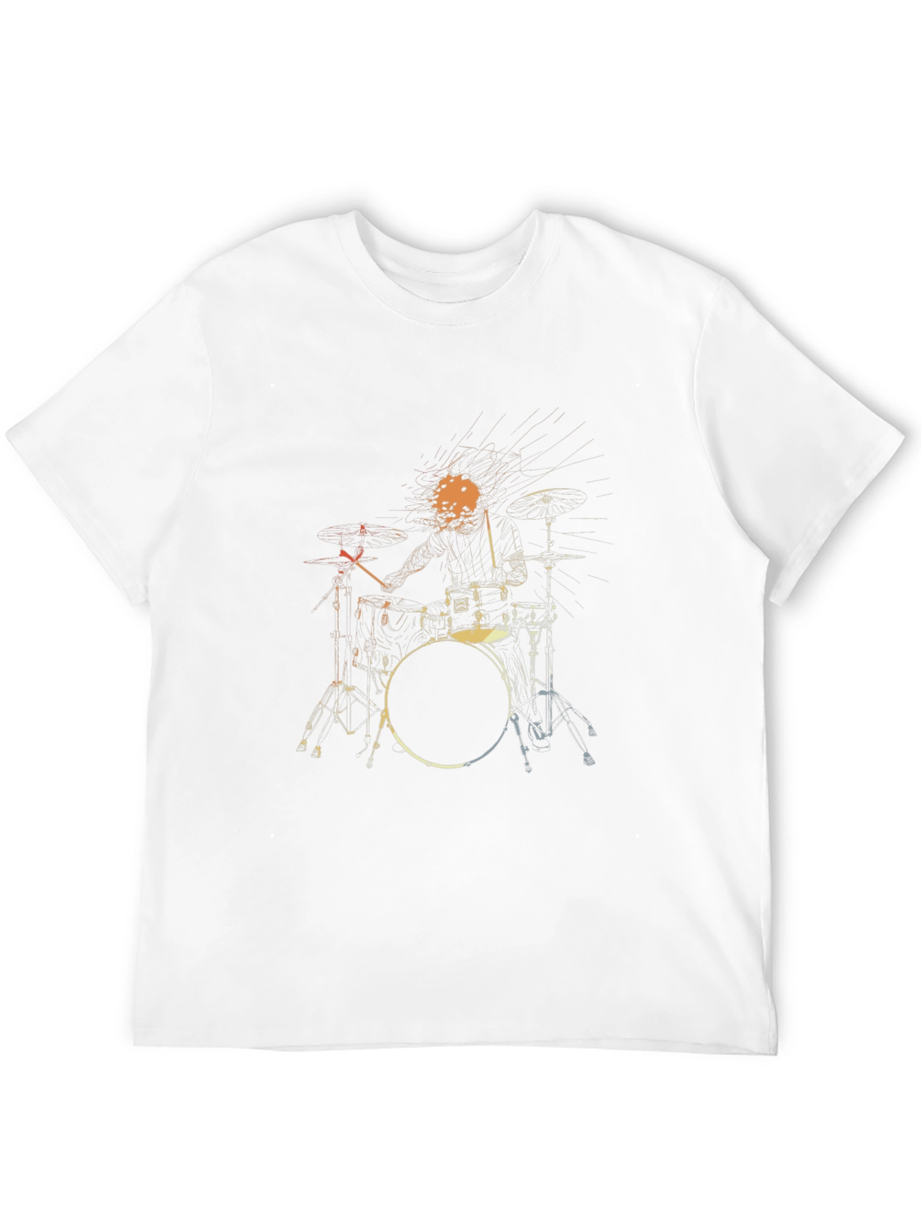 Drum Kit Graphic T-Shirt - Black Cotton Tee