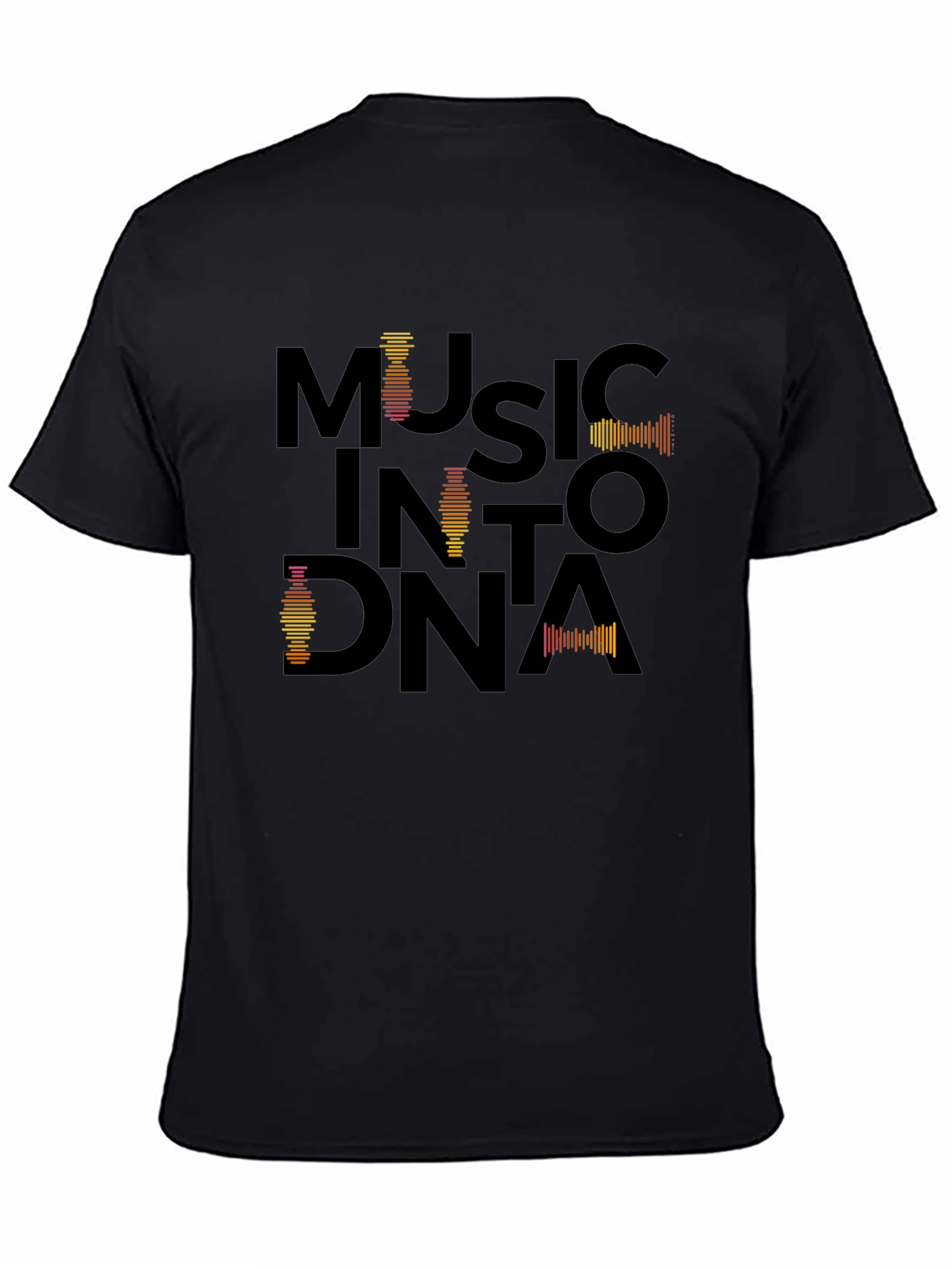 Music Into DNA Black Graphic Tee