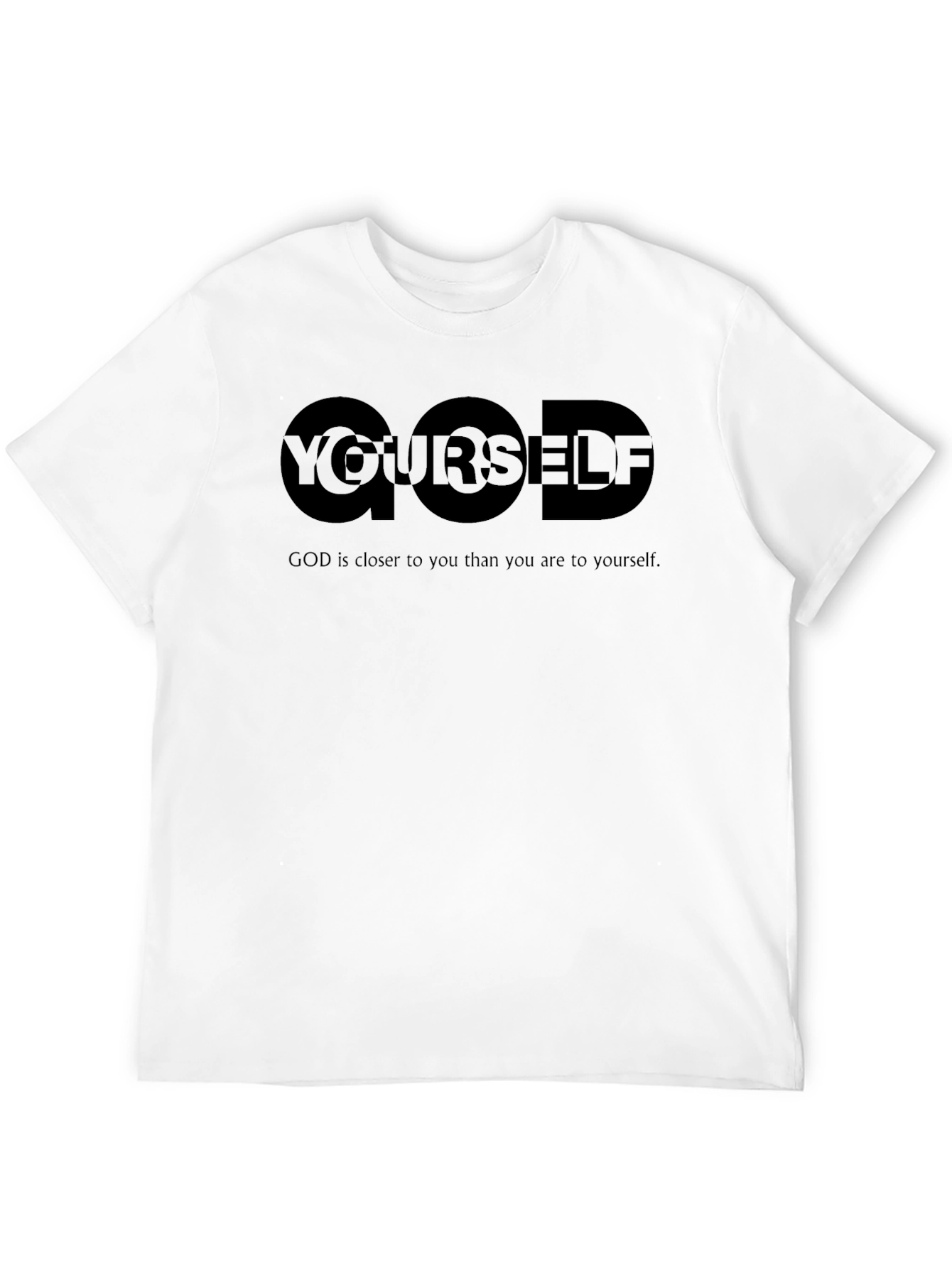 God Yourself Black Graphic T-Shirt