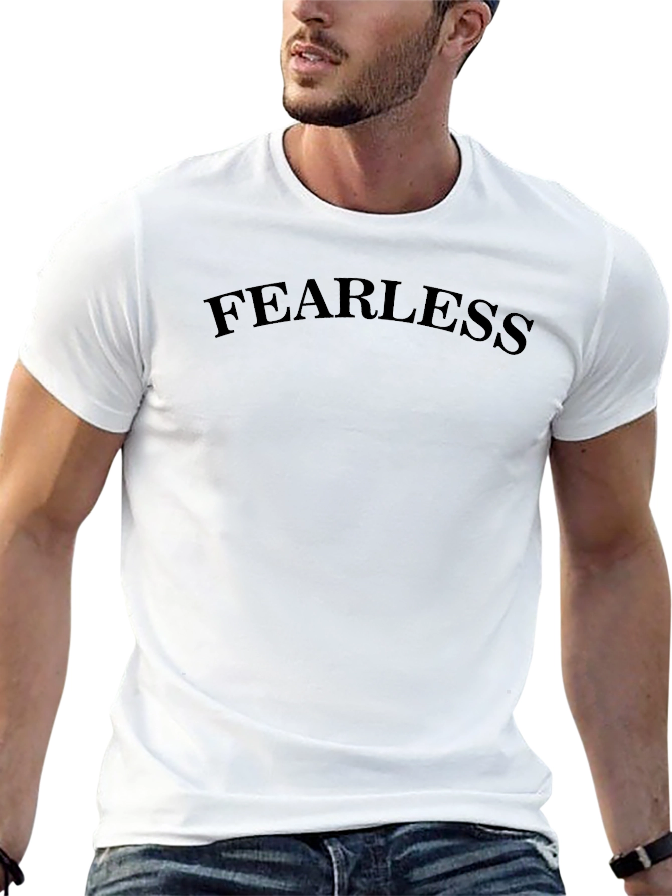 Fearless Black Graphic Tee - Mens Casual Fashion