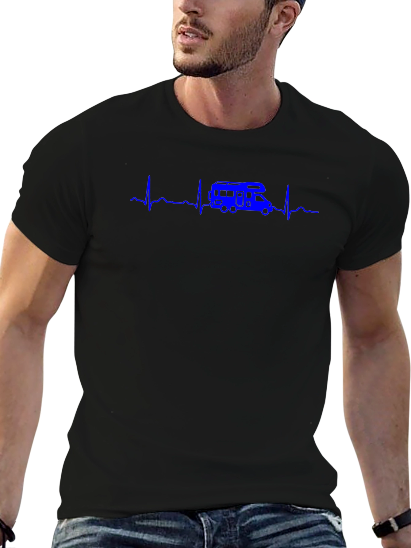Camper Heartbeat Tee - RV Adventure Shirt
