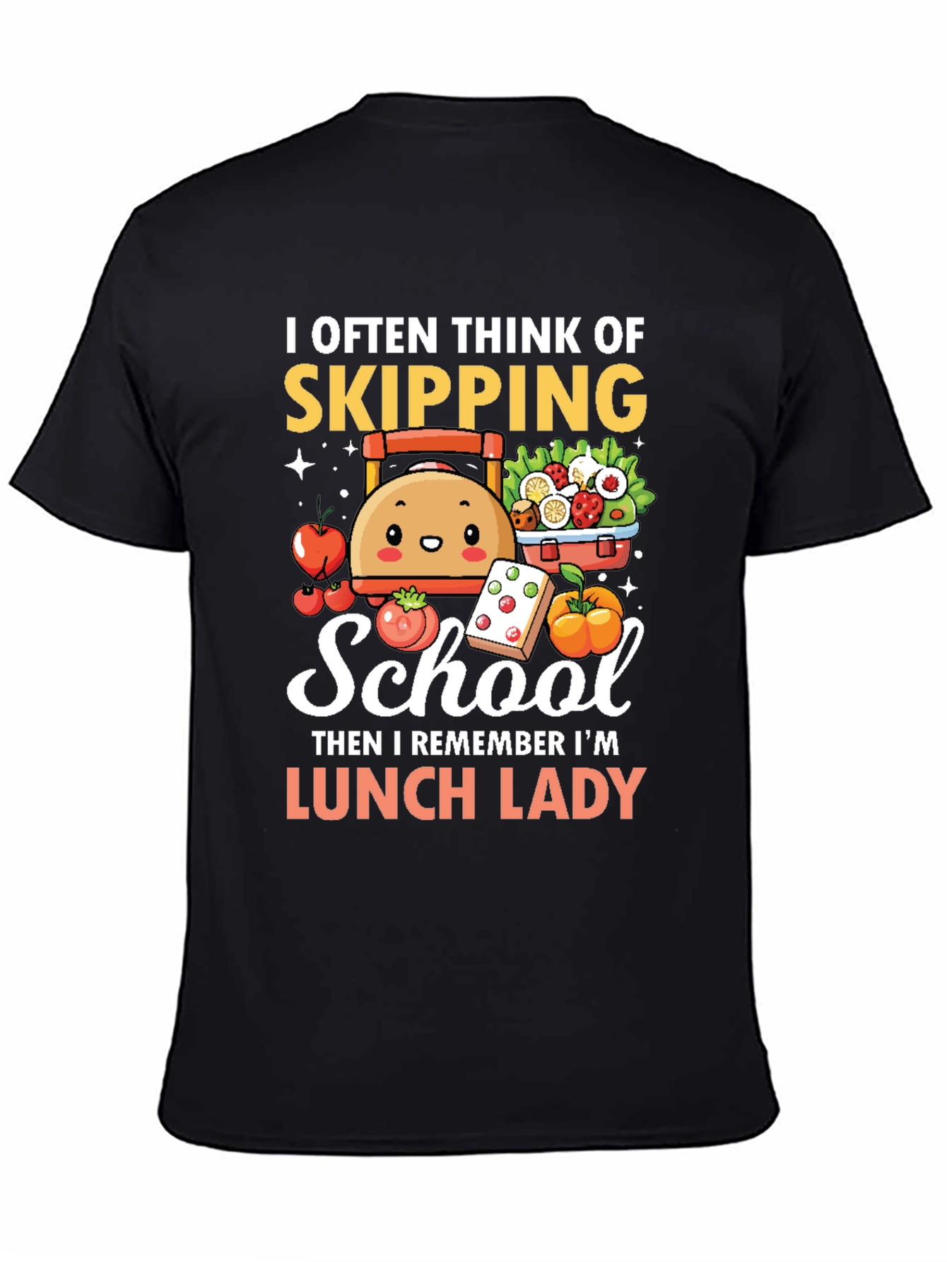 Lunch Lady T-Shirt - Skipping School Design