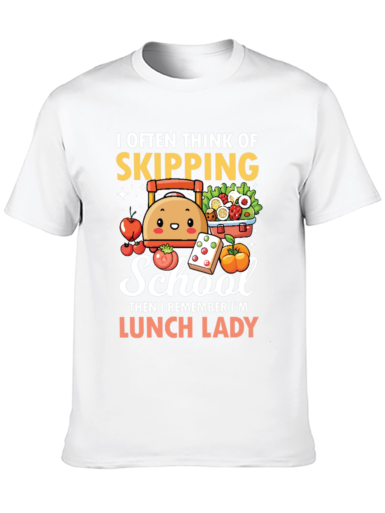 Lunch Lady T-Shirt - Skipping School Design