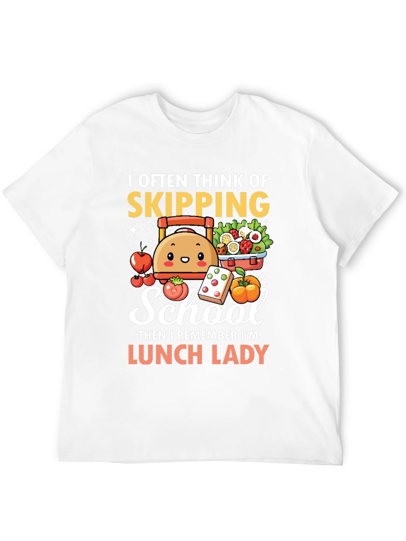 Lunch Lady T-Shirt - Skipping School Design