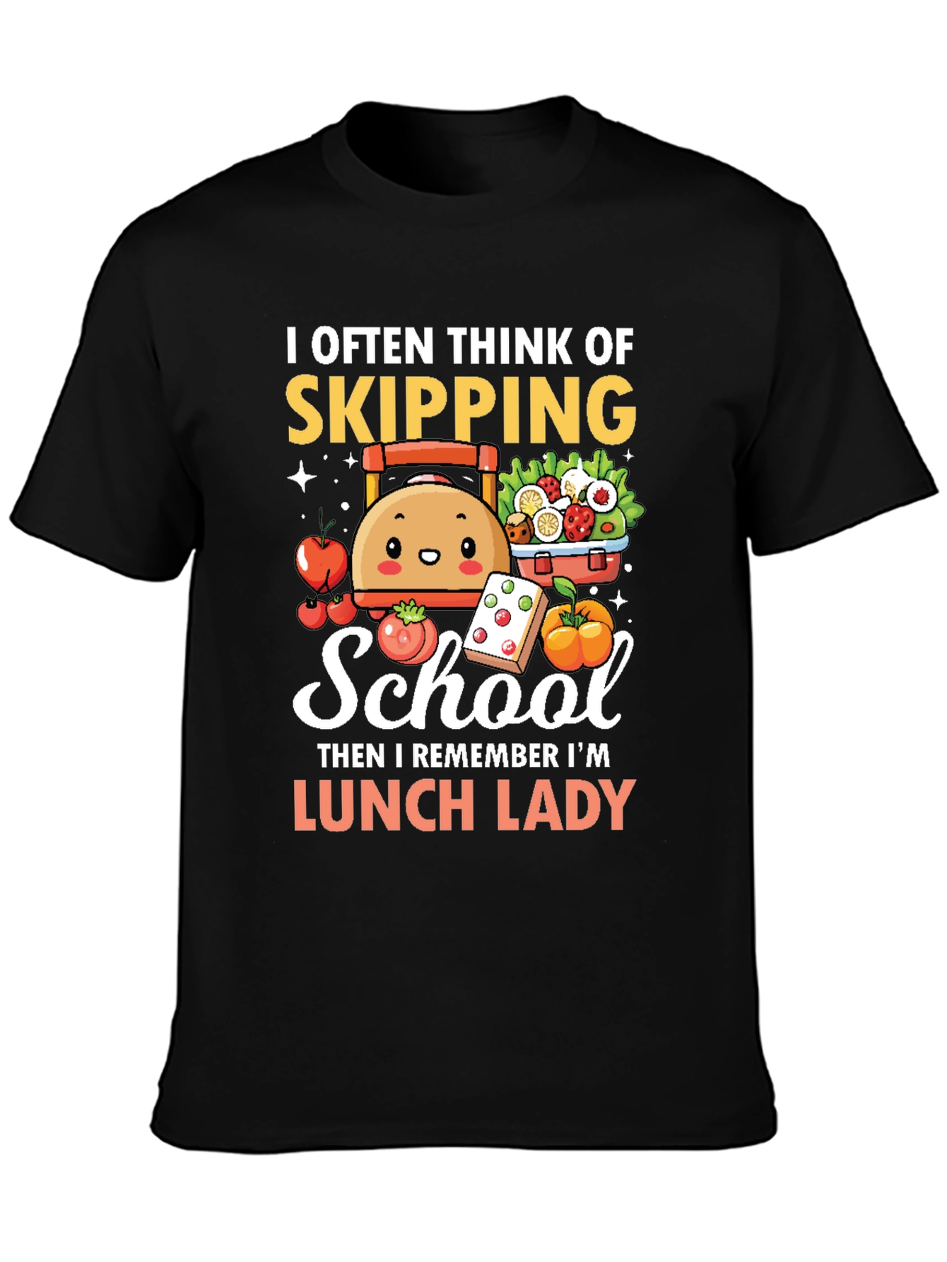Lunch Lady T-Shirt - Skipping School Design