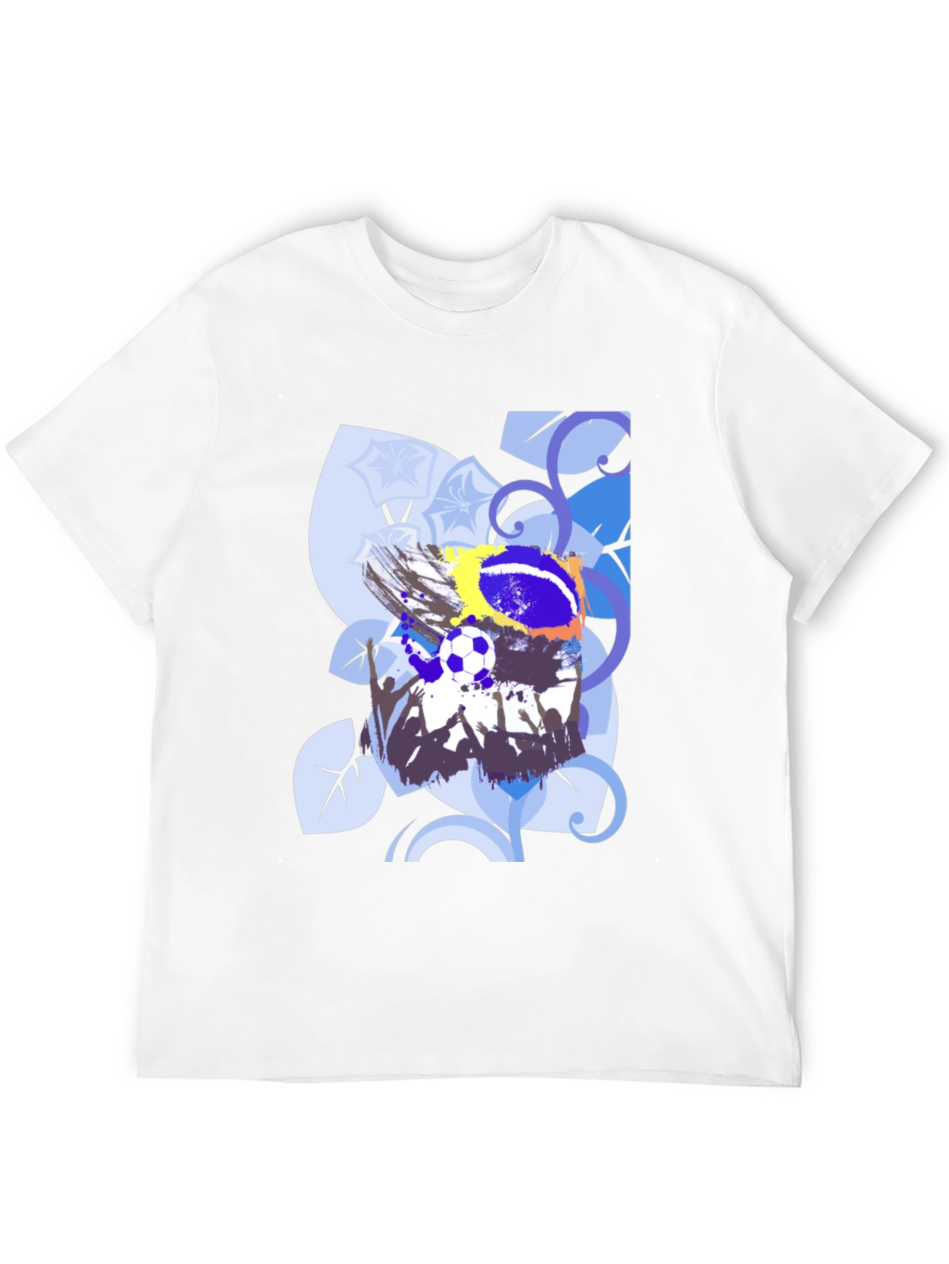 Soccer Fan Art Black T-Shirt
