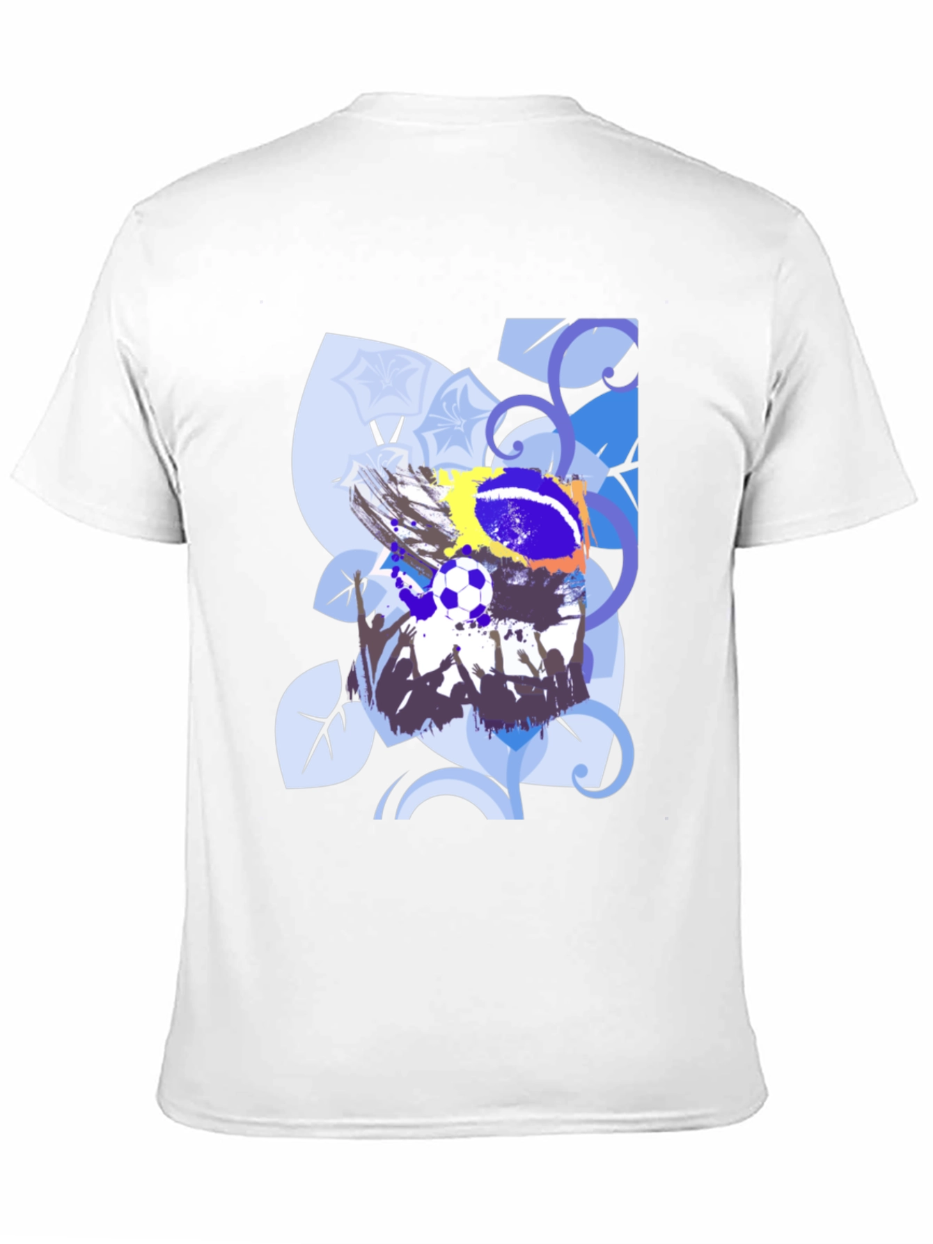 Soccer Fan Art Black T-Shirt