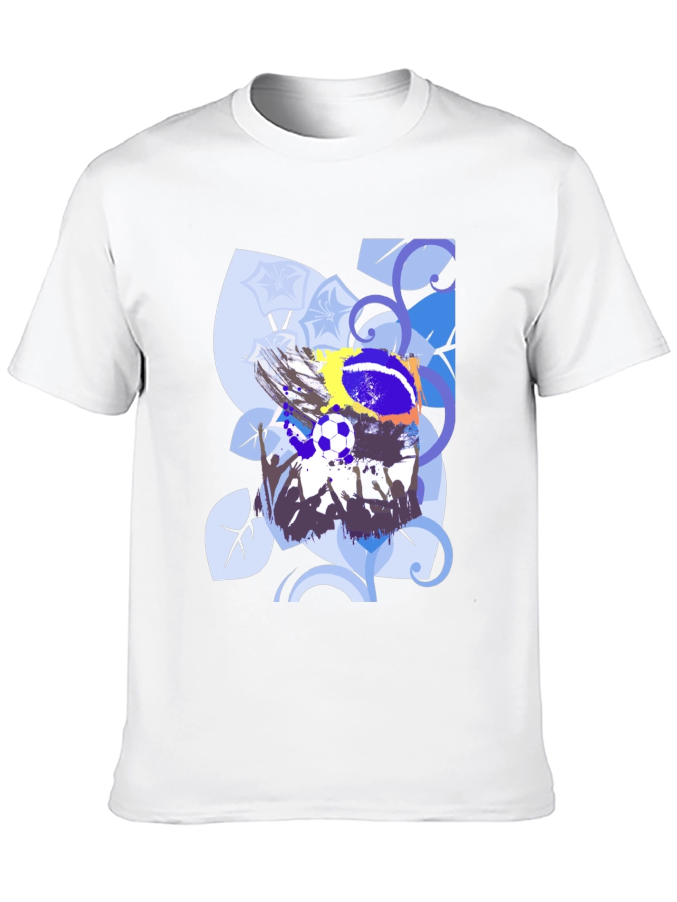 Soccer Fan Art Black T-Shirt