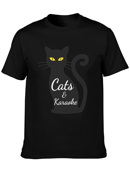 Cats & Karaoke Black T-Shirt