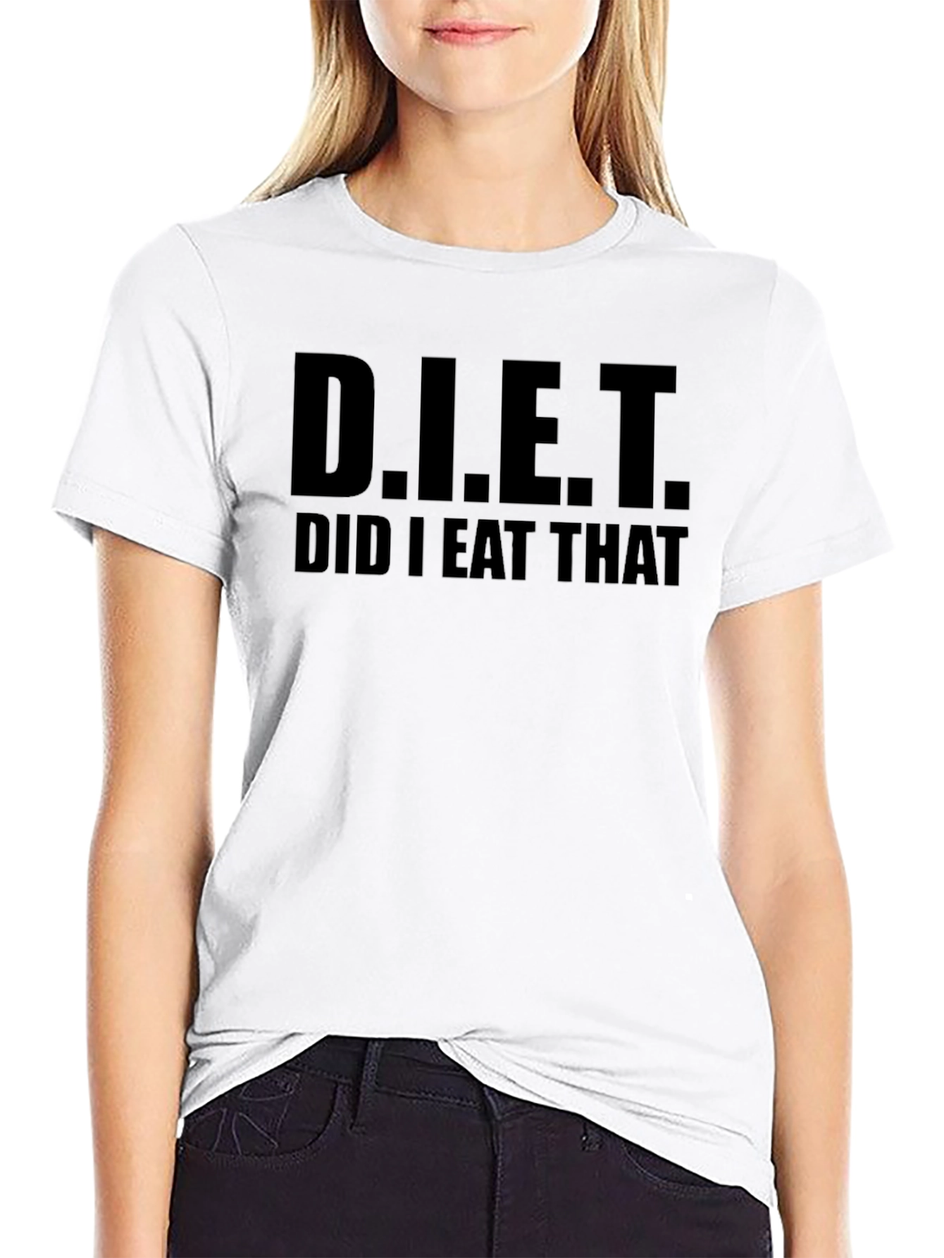 Funny DIET Did I Eat That Black T-Shirt
