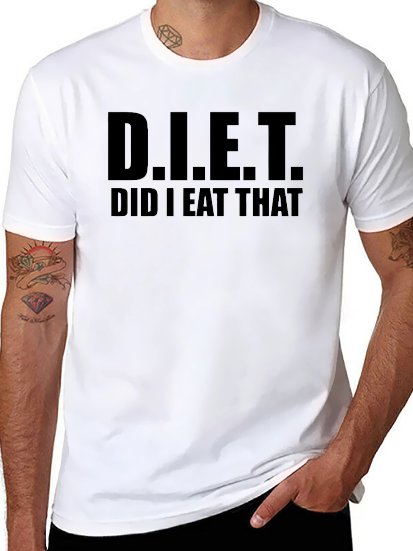Funny DIET Did I Eat That Black T-Shirt