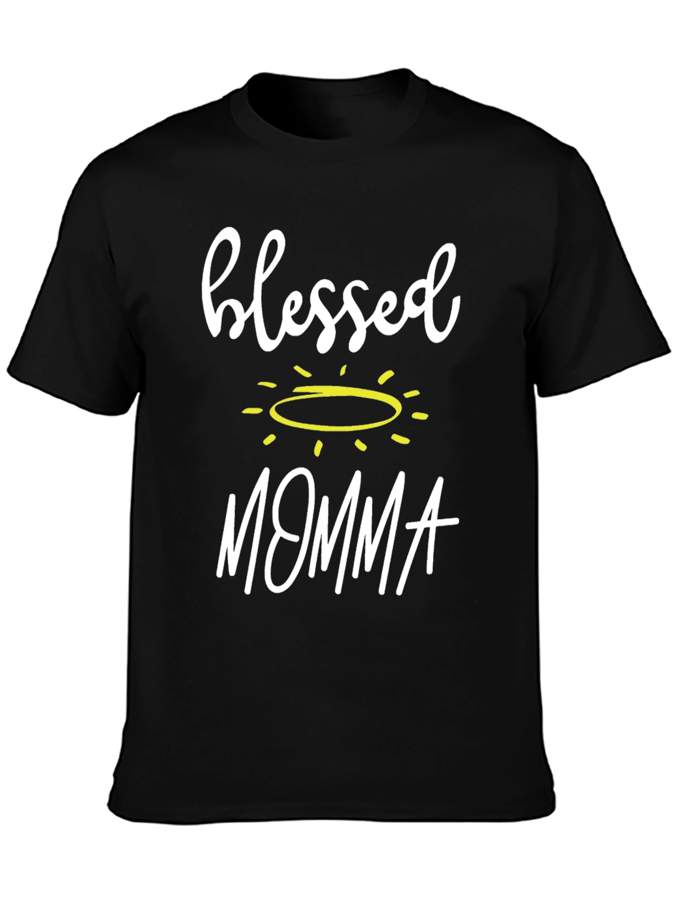 Blessed Momma Graphic T-Shirt - Black