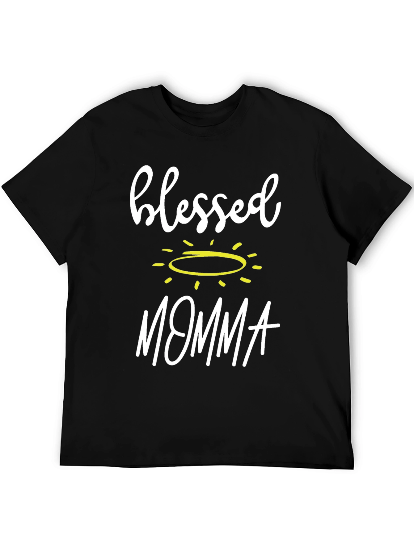 Blessed Momma Graphic T-Shirt - Black