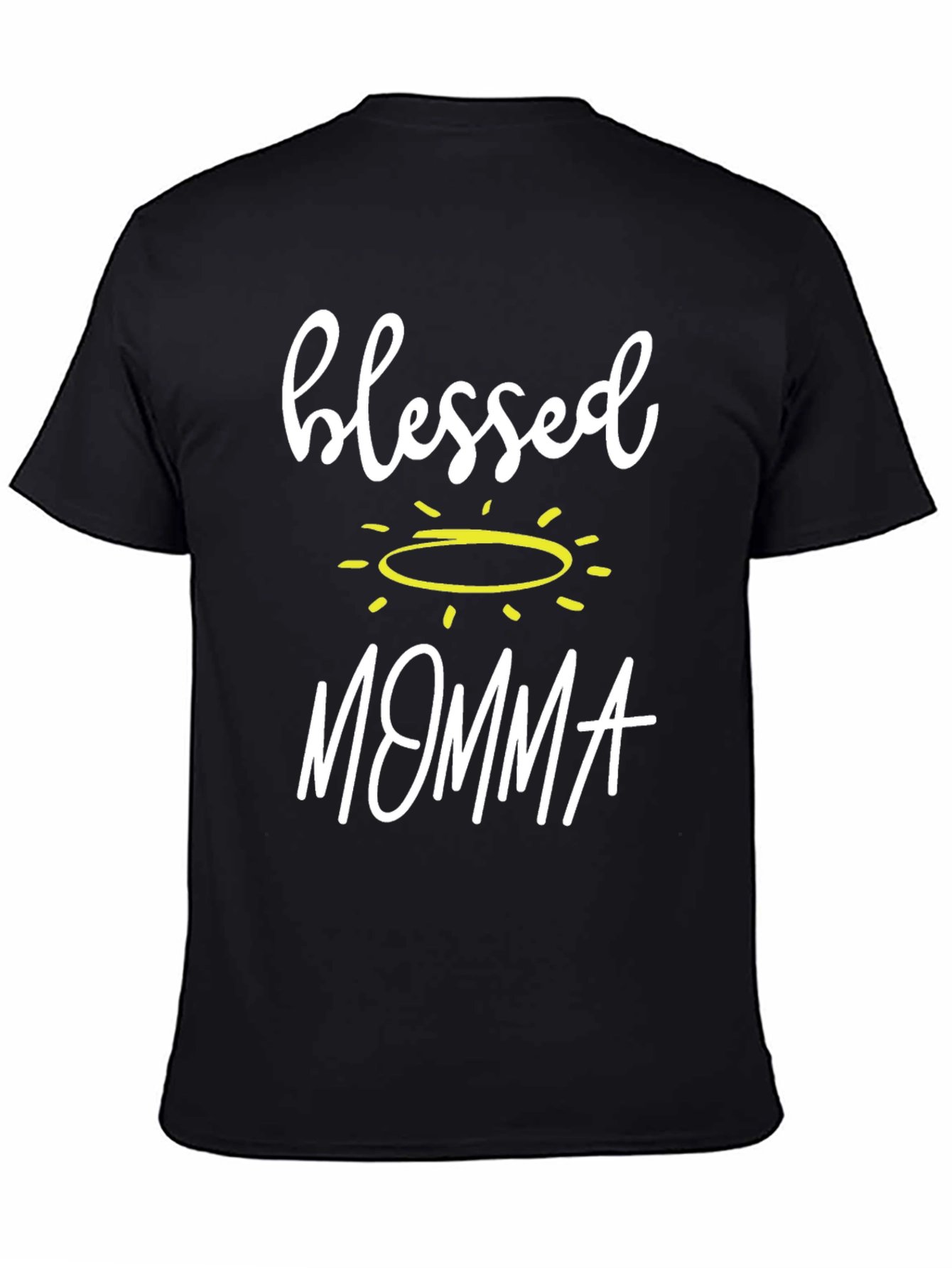 Blessed Momma Graphic T-Shirt - Black