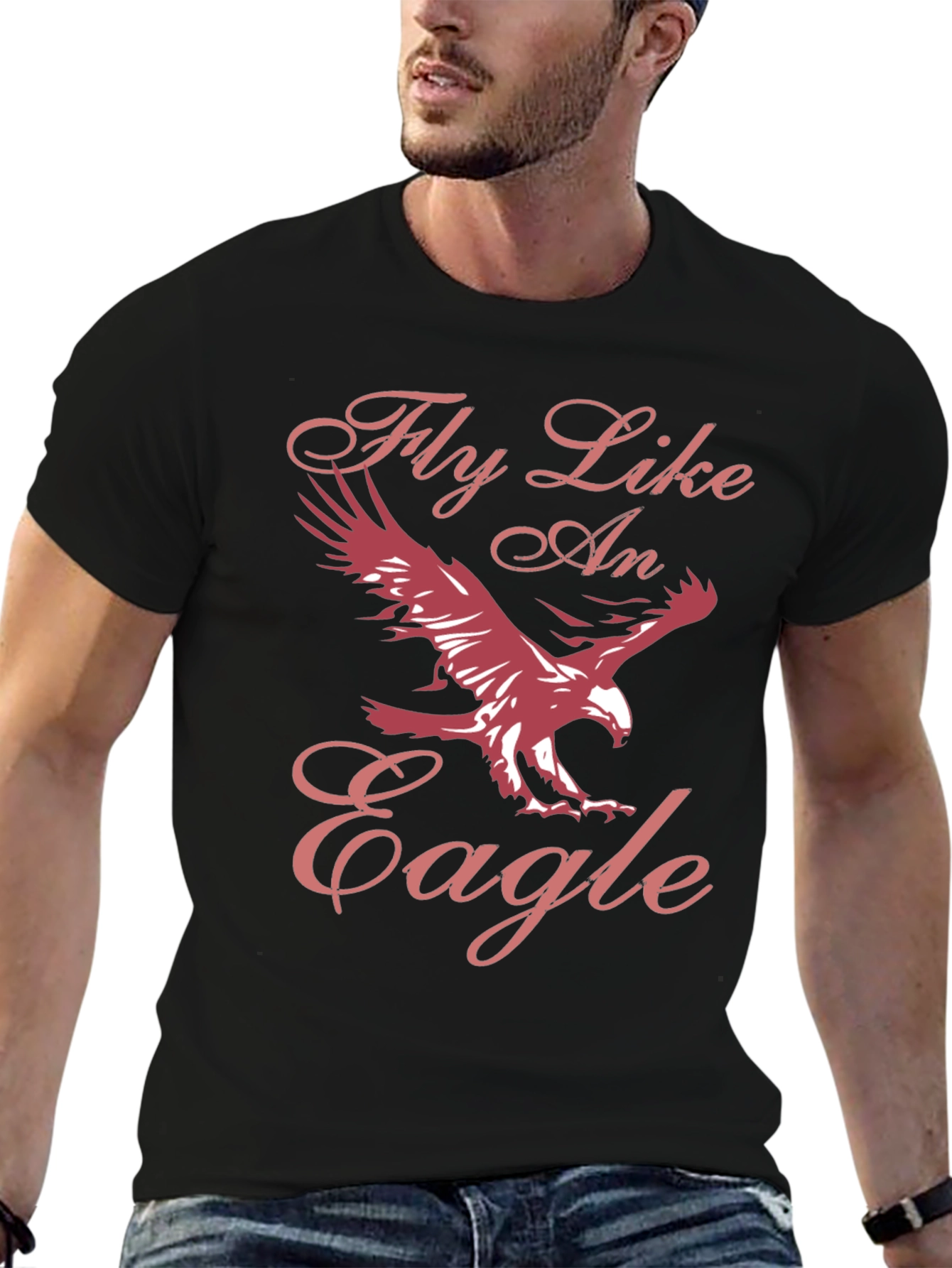 Fly Like An Eagle Graphic Tee - Black T-Shirt