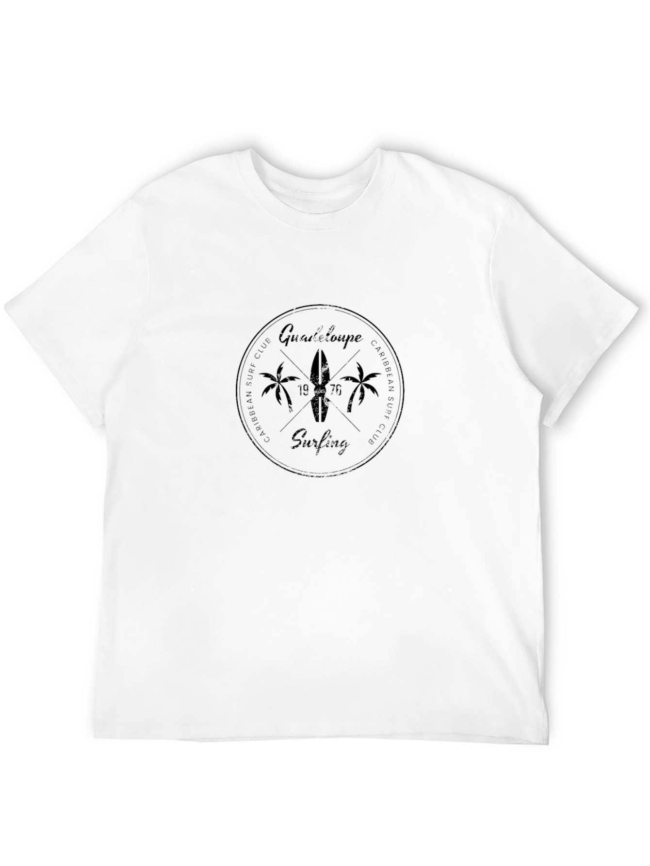 Black Guadeloupe Surfing T-Shirt