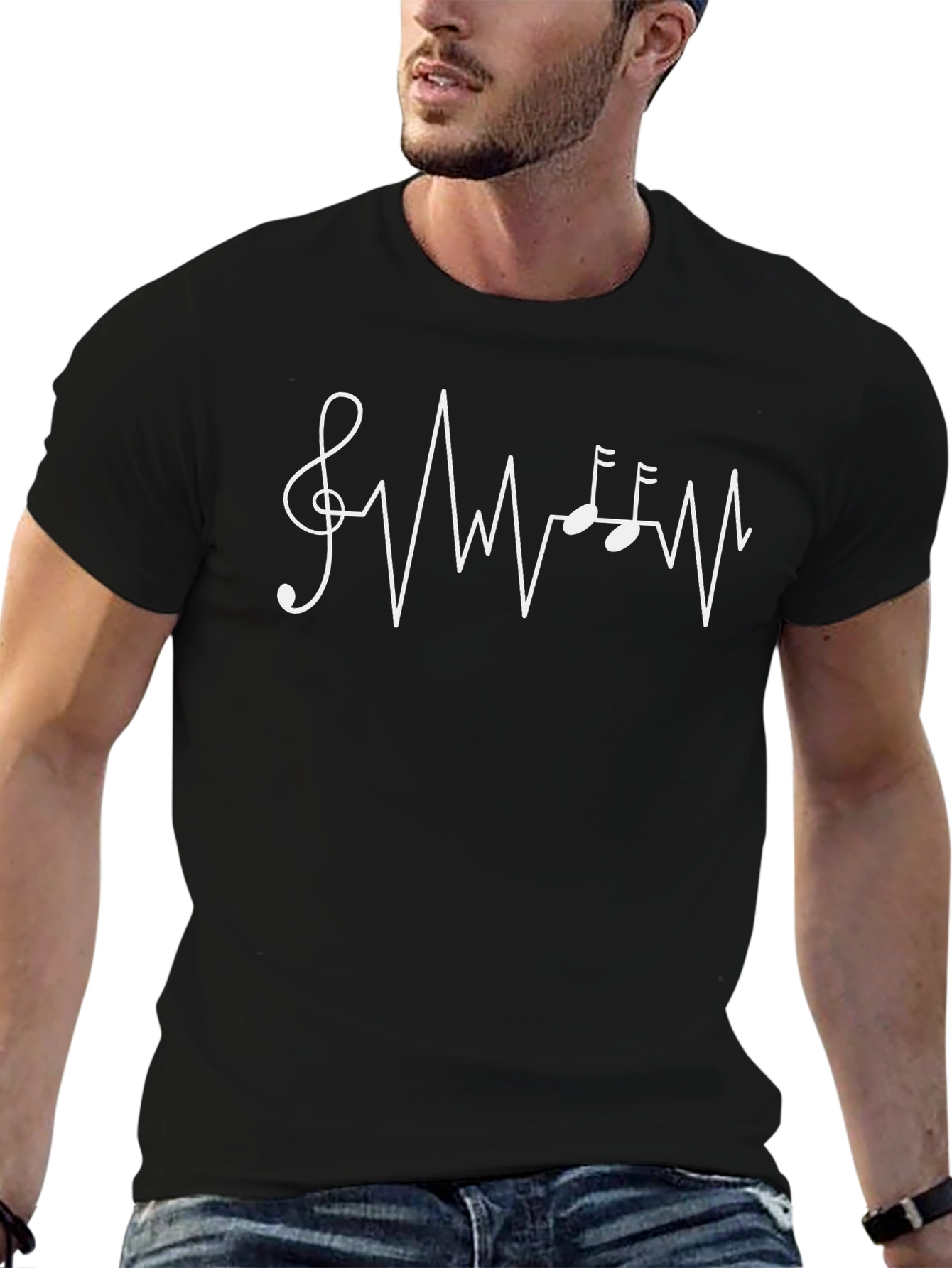 Music Lover Heartbeat Graphic Tee