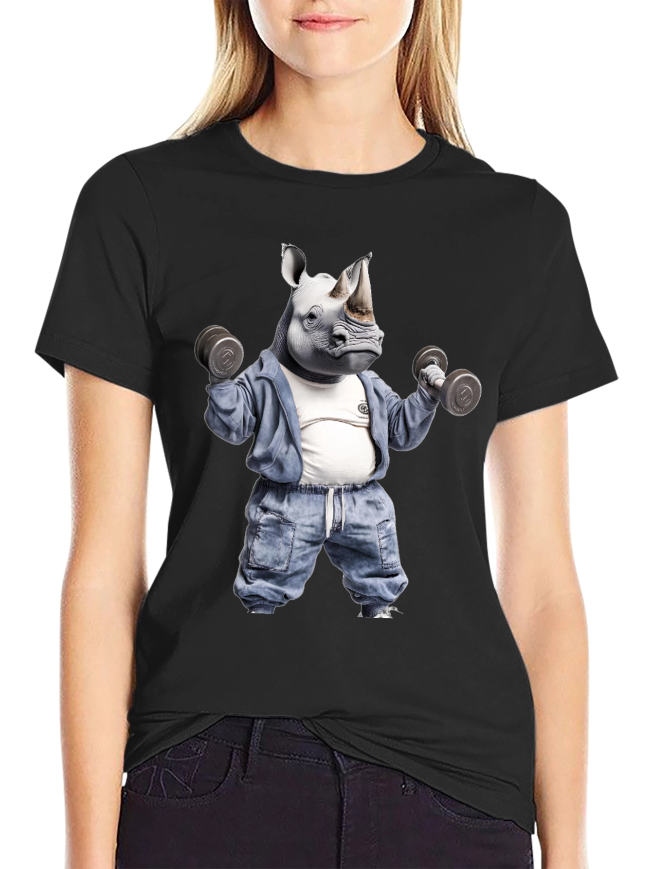 Rhino Gym T-Shirt: Workout Animal Tee