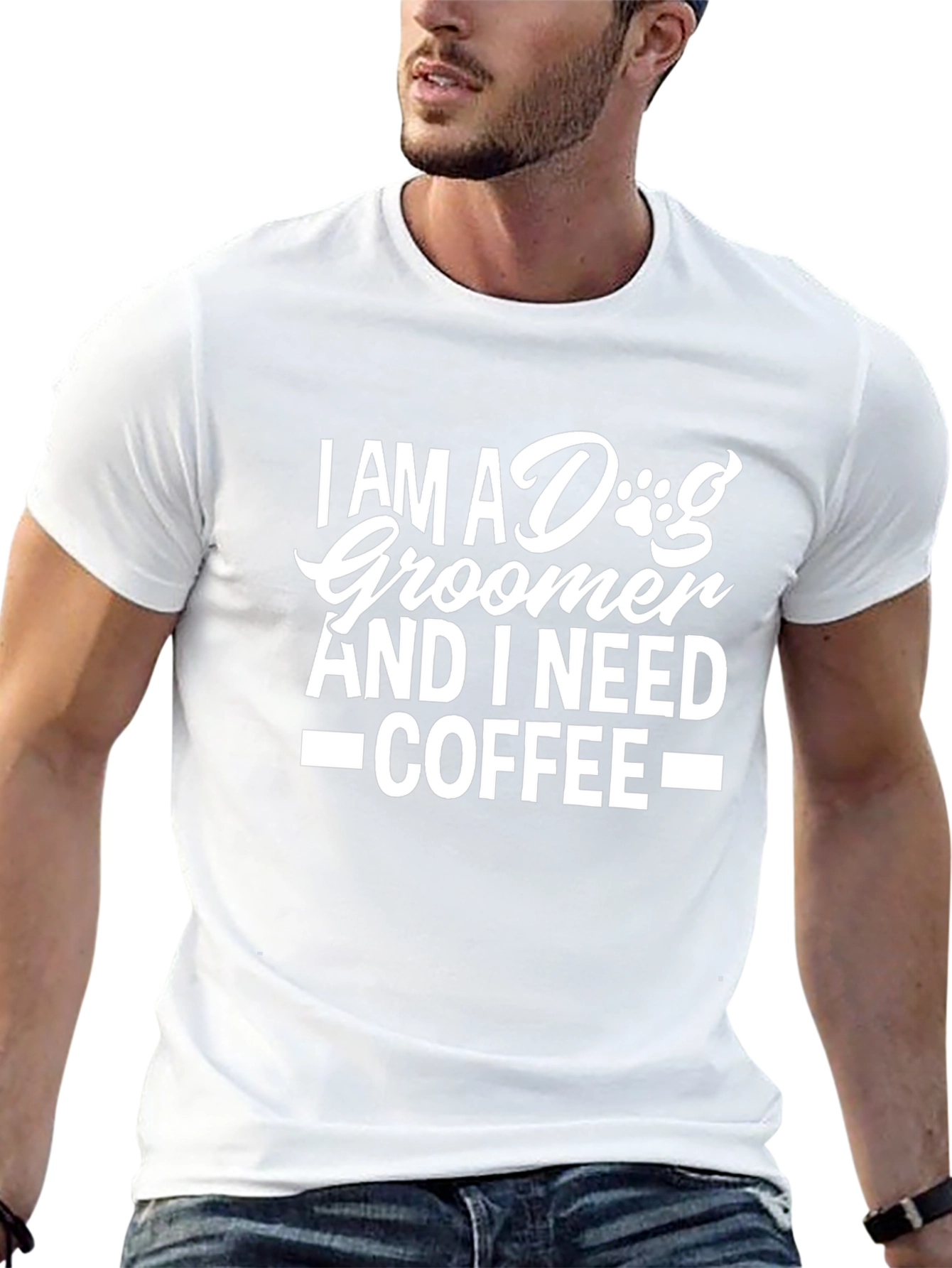 Dog Groomer Coffee T-Shirt - Black Cotton Tee