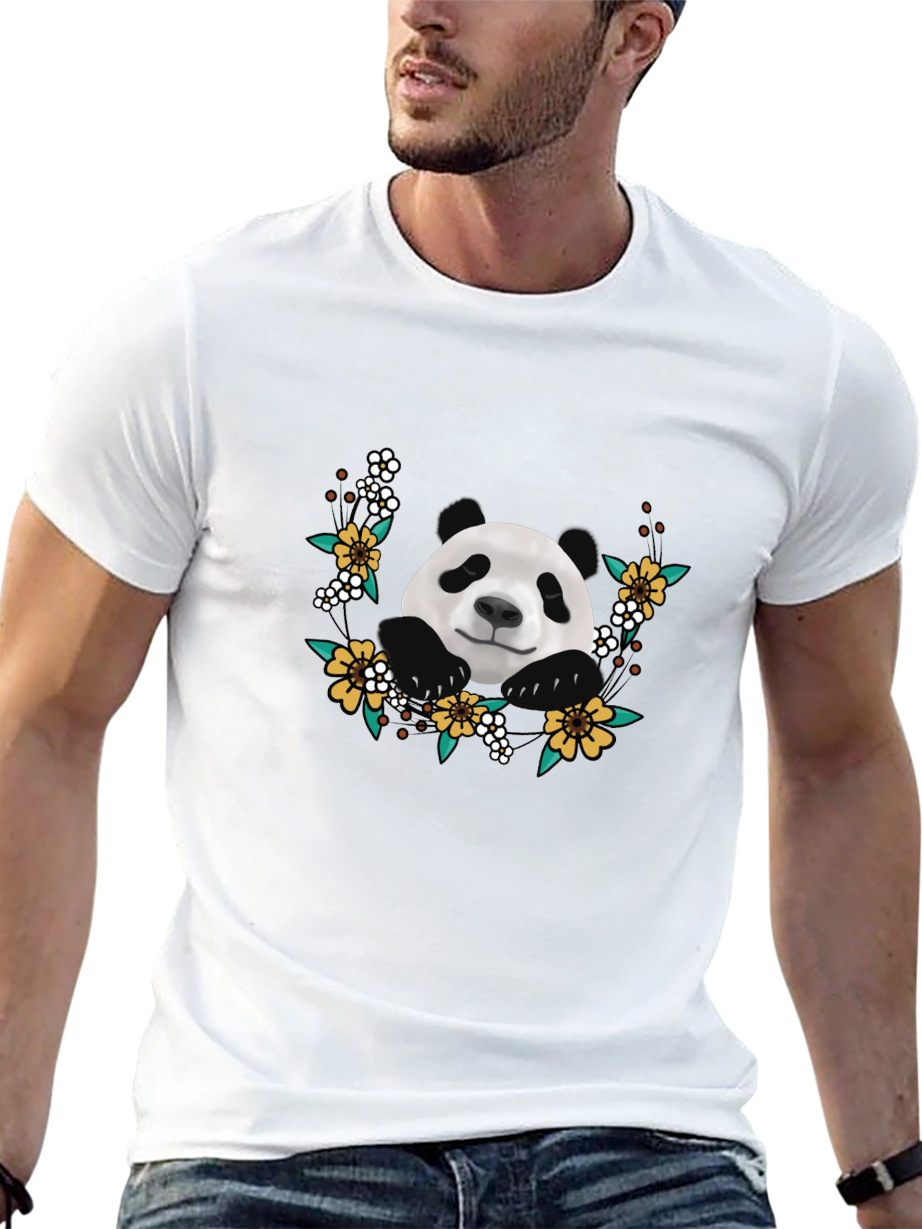 Panda Floral Graphic T-Shirt - Cute & Trendy