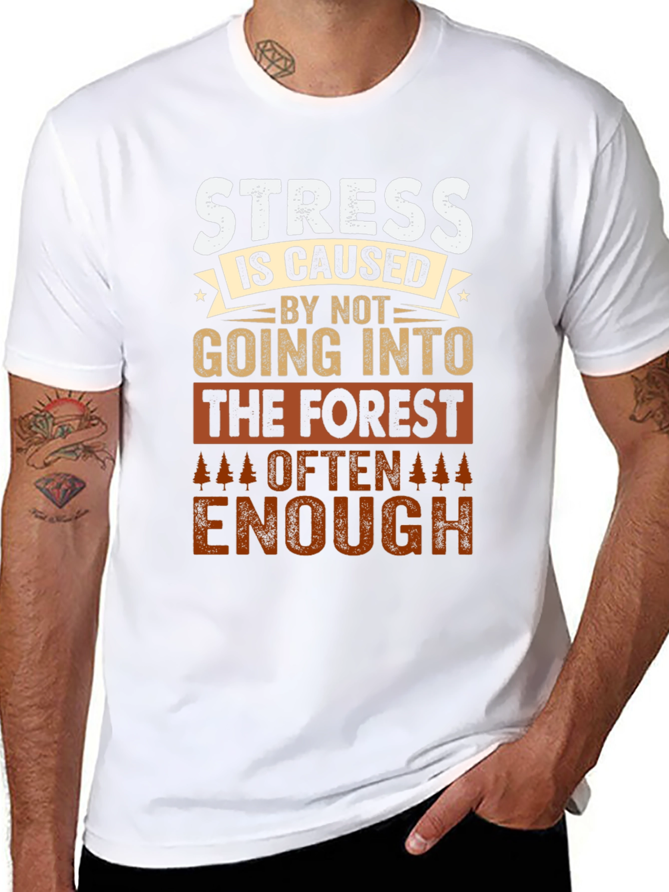 Forest Therapy T-Shirt: Stress Relief Design
