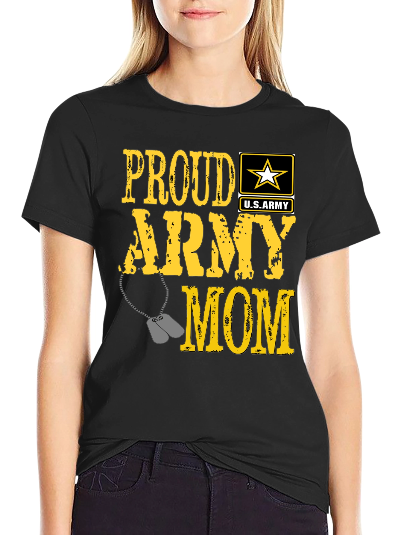 Proud Army Mom Graphic T-Shirt