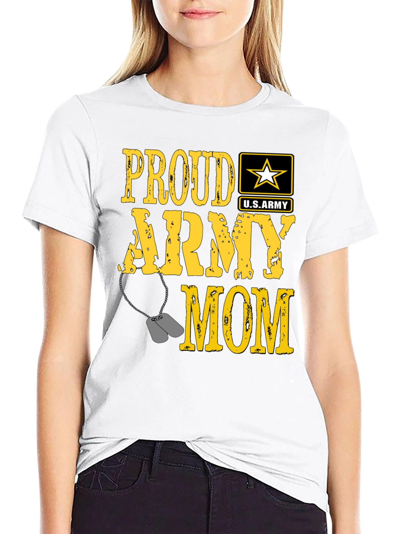 Proud Army Mom Graphic T-Shirt