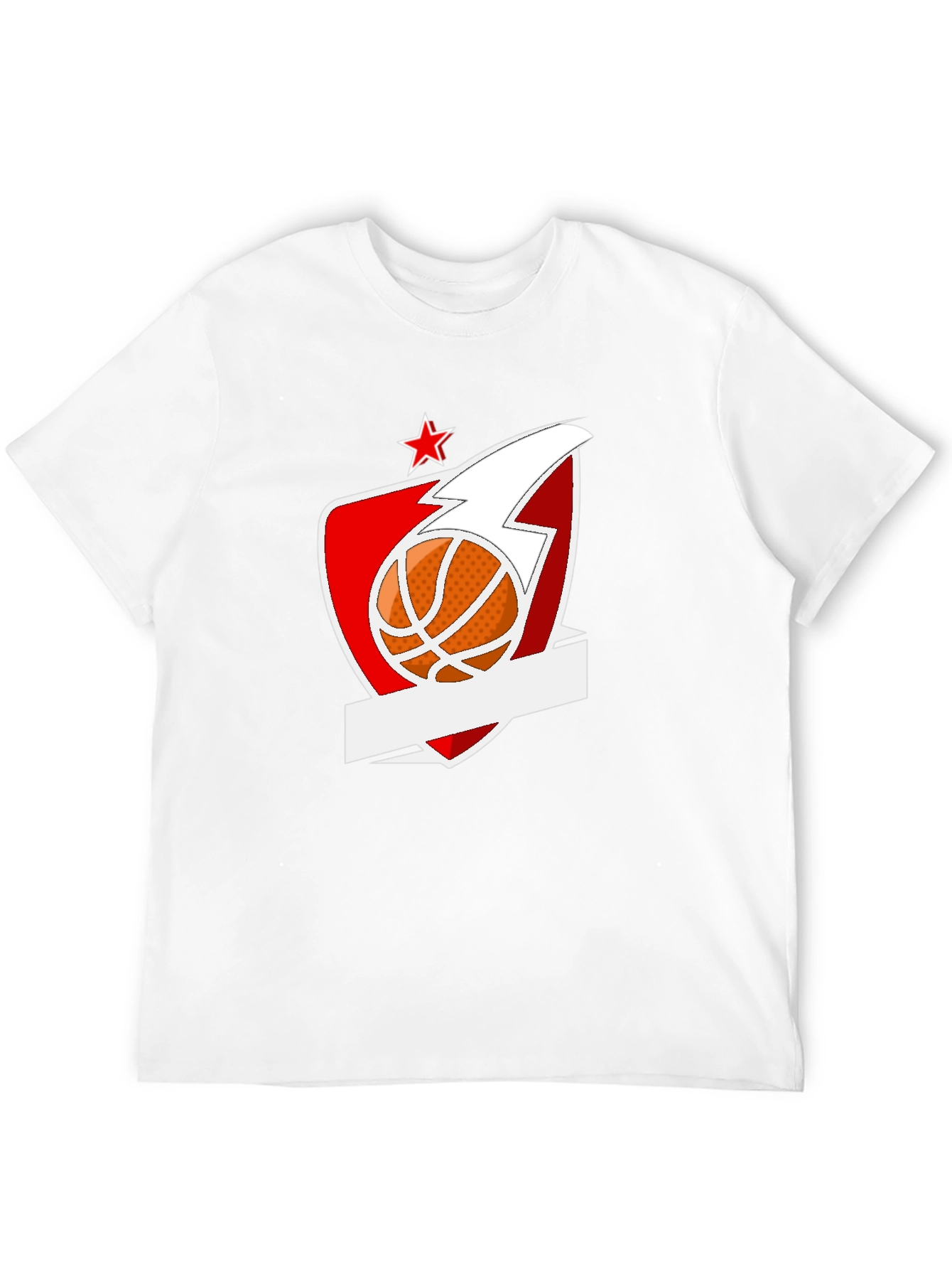 Basketball Star Graphic Black T-Shirt