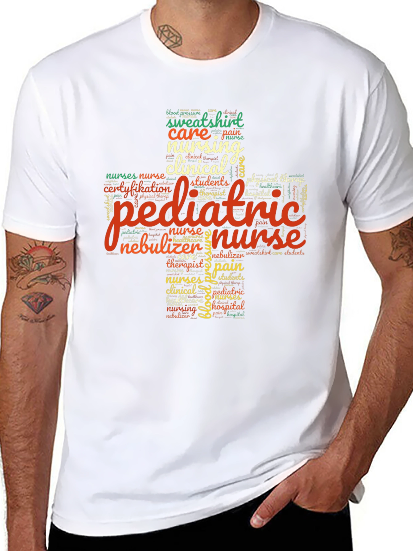 Pediatric Nurse Word Art T-Shirt - Unisex