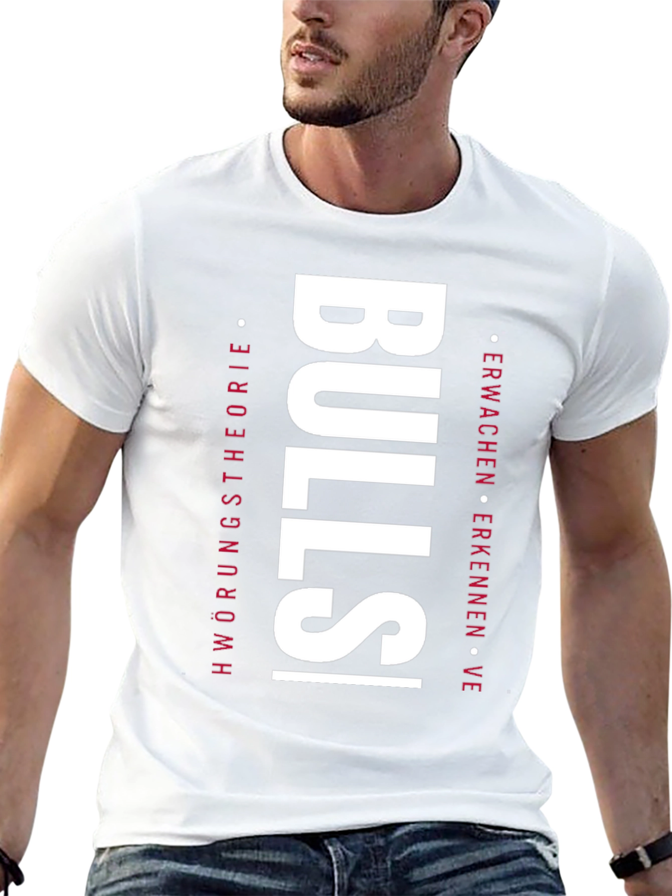 Bulls Vertical Print Black T-Shirt