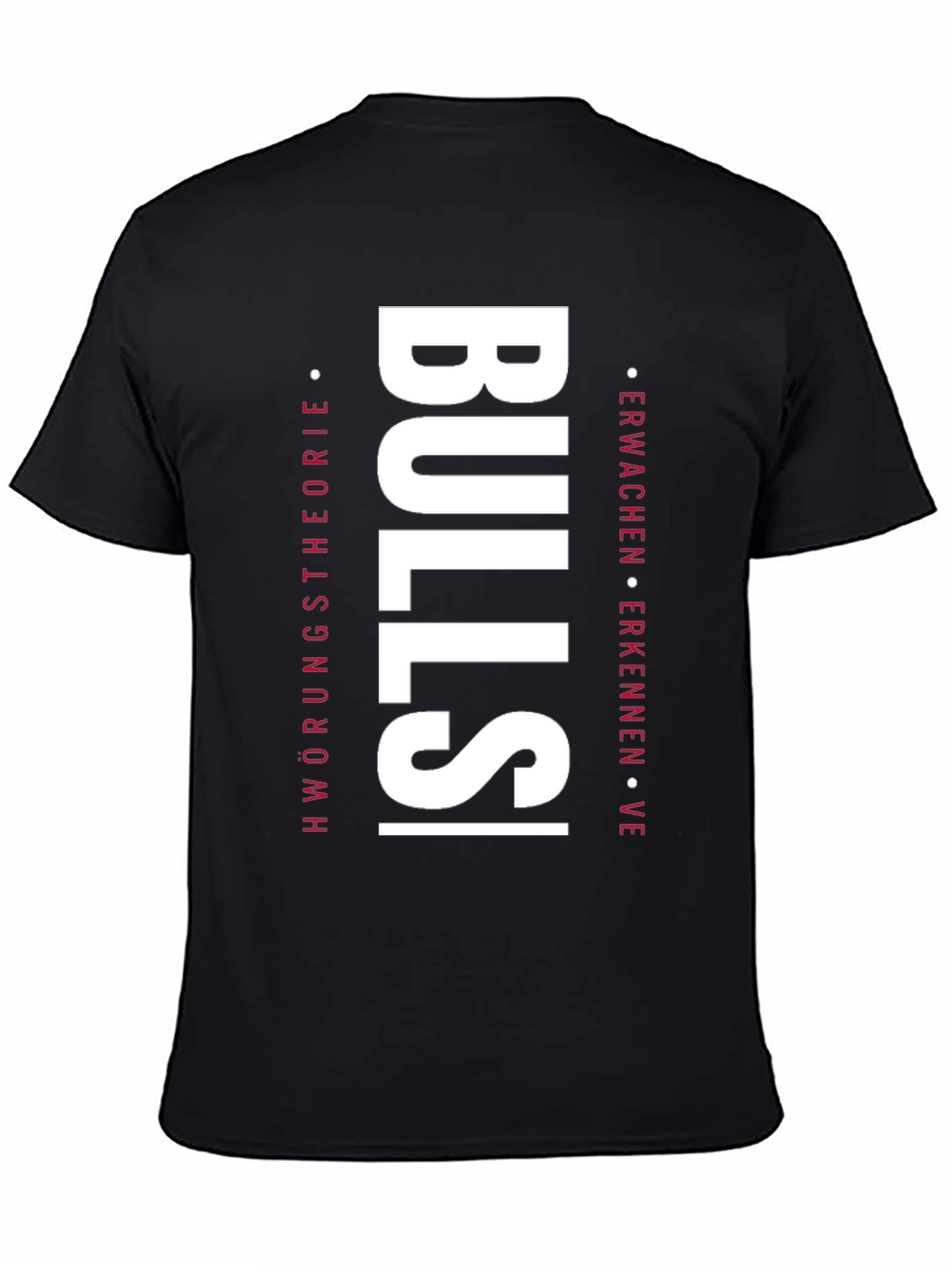 Bulls Vertical Print Black T-Shirt