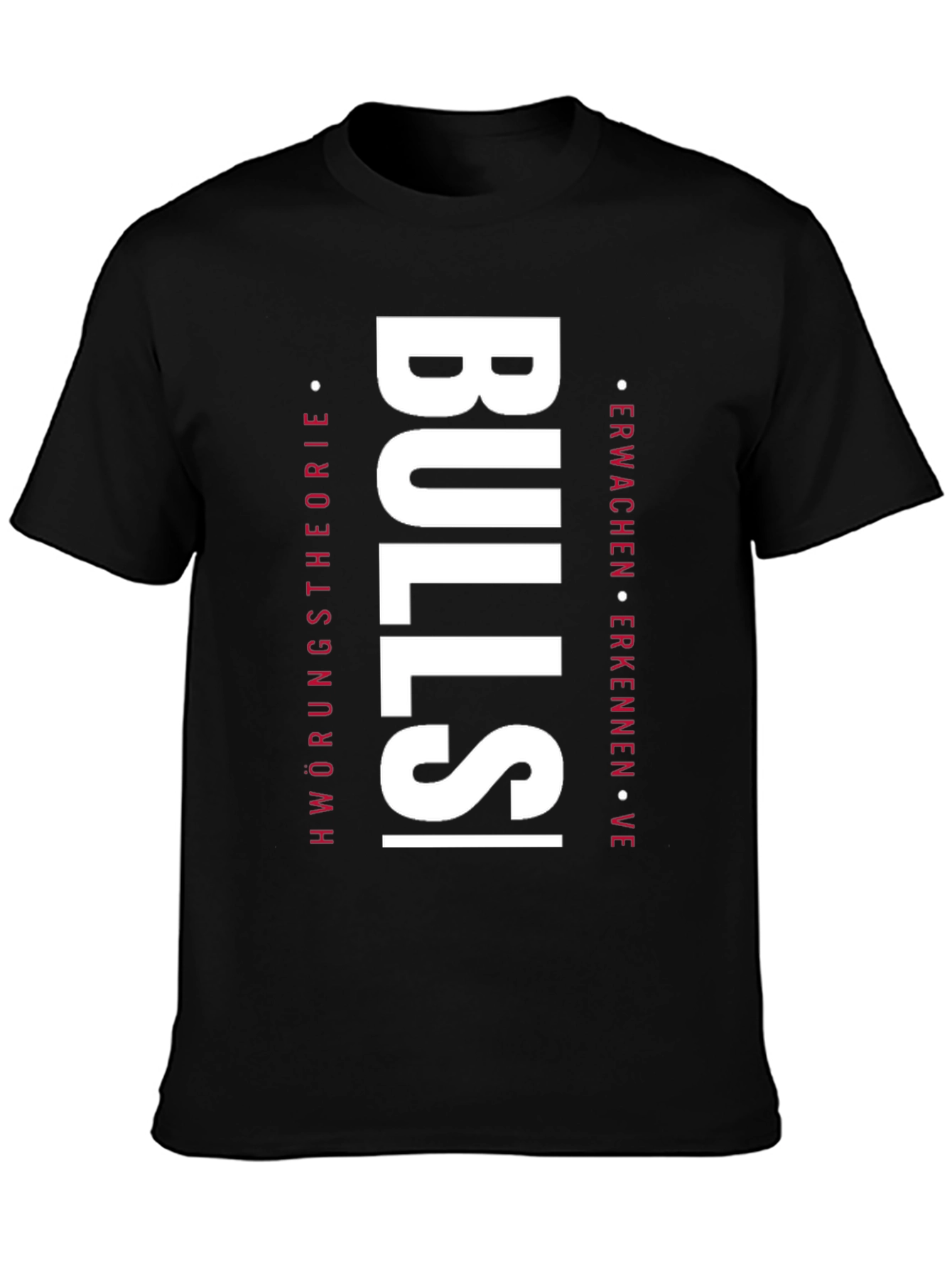 Bulls Vertical Print Black T-Shirt