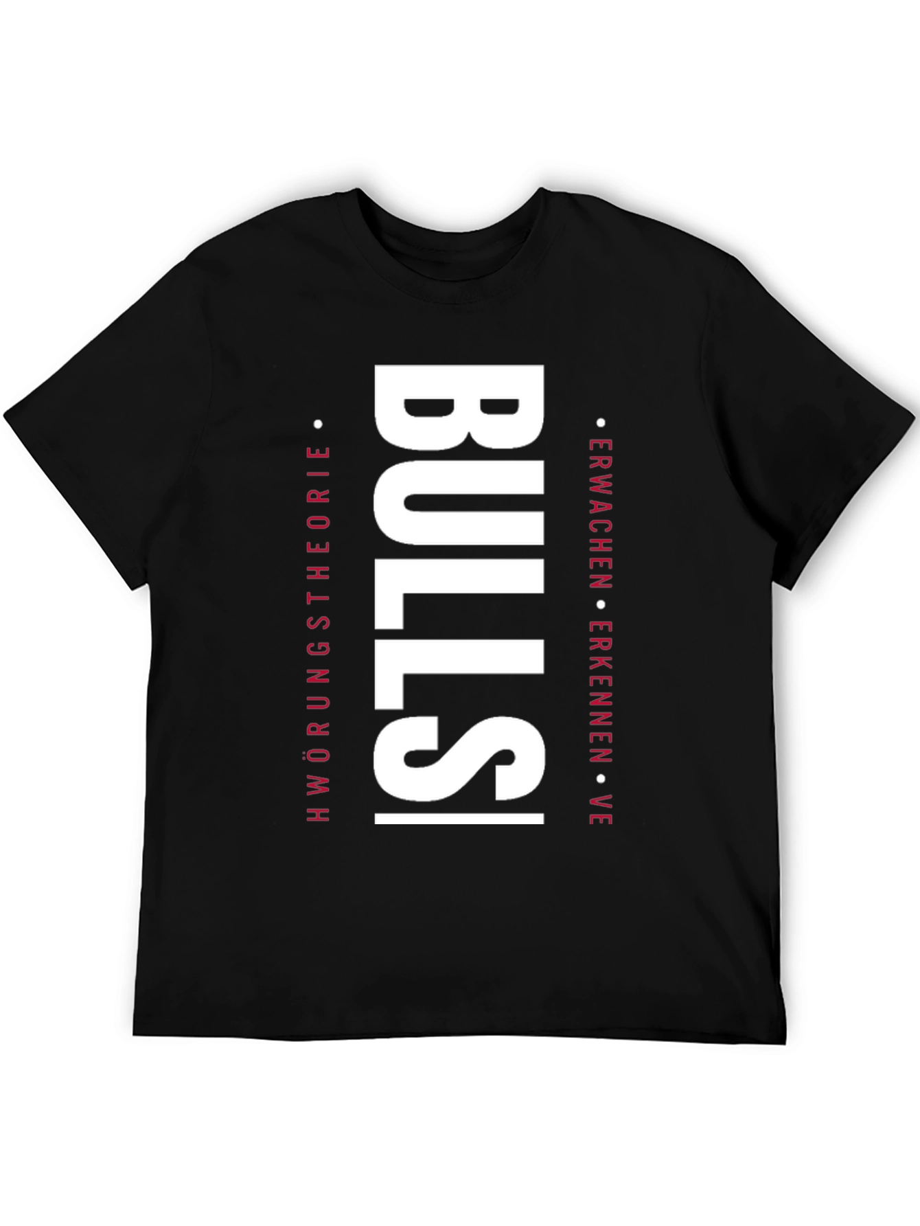 Bulls Vertical Print Black T-Shirt