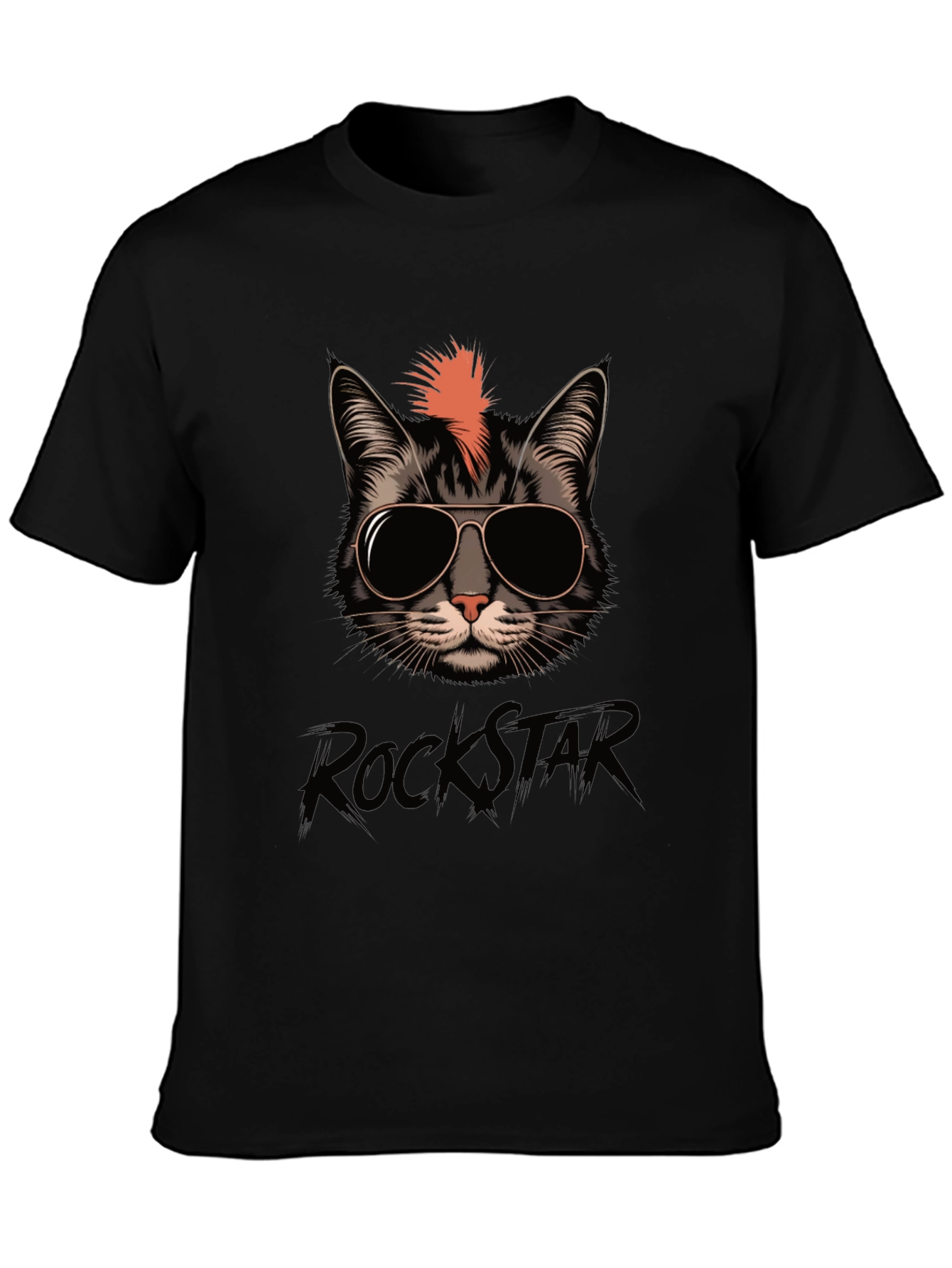 Rockstar Cat T-Shirt - Cool Cat Tee