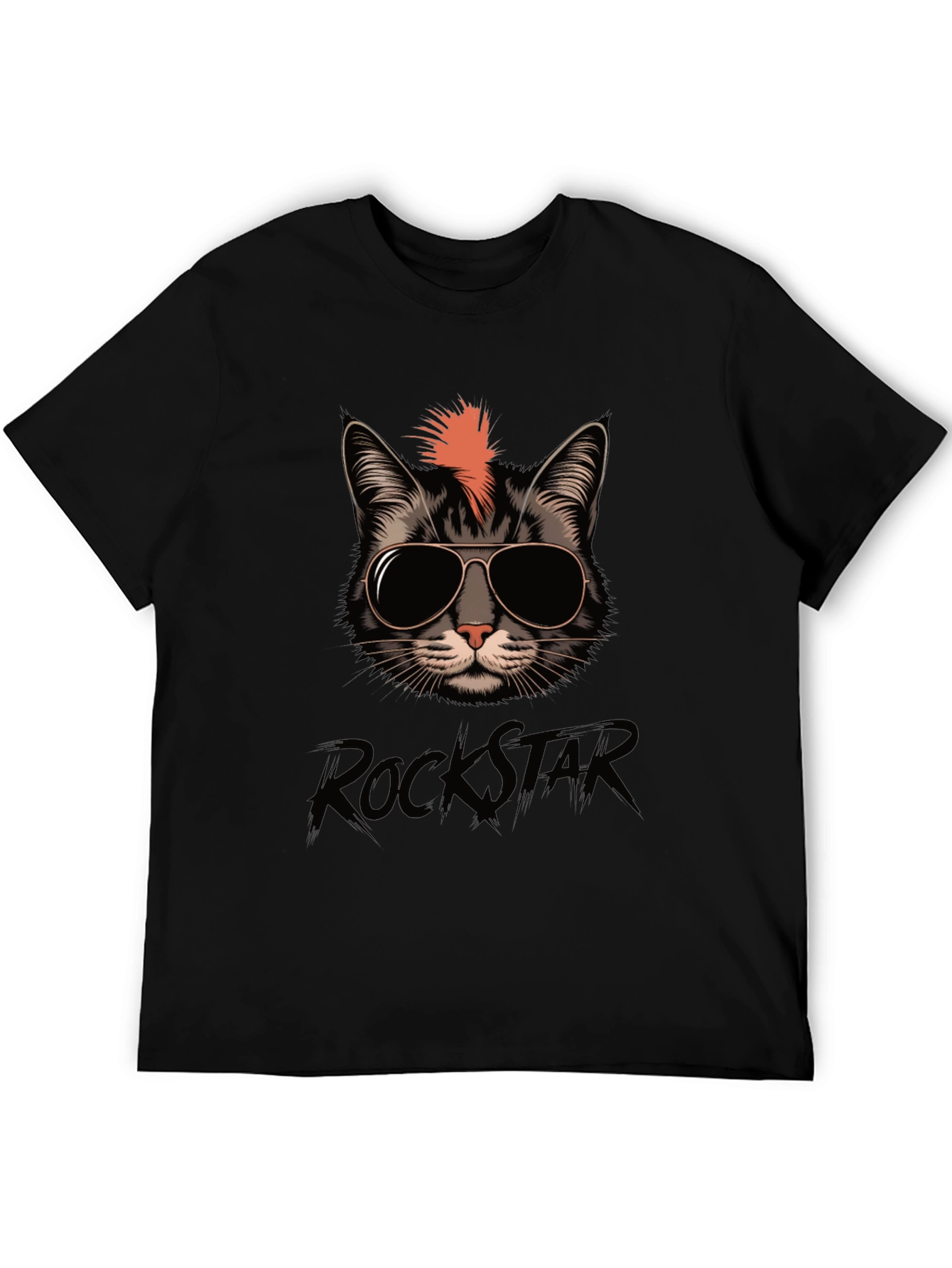 Rockstar Cat T-Shirt - Cool Cat Tee