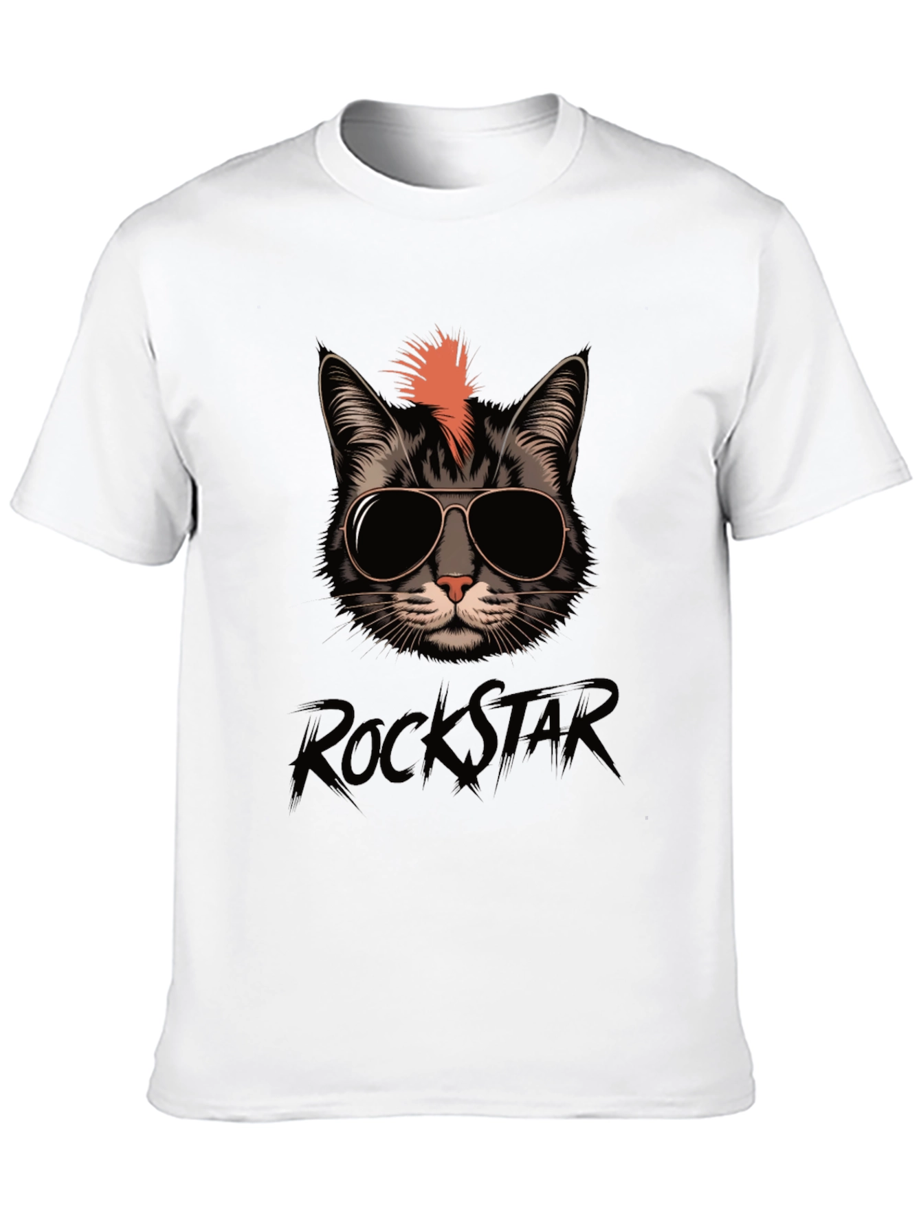 Rockstar Cat T-Shirt - Cool Cat Tee