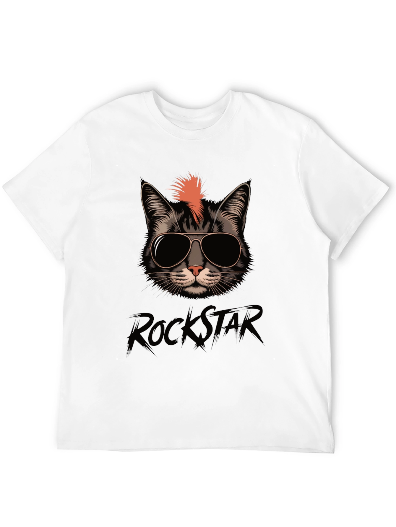 Rockstar Cat T-Shirt - Cool Cat Tee