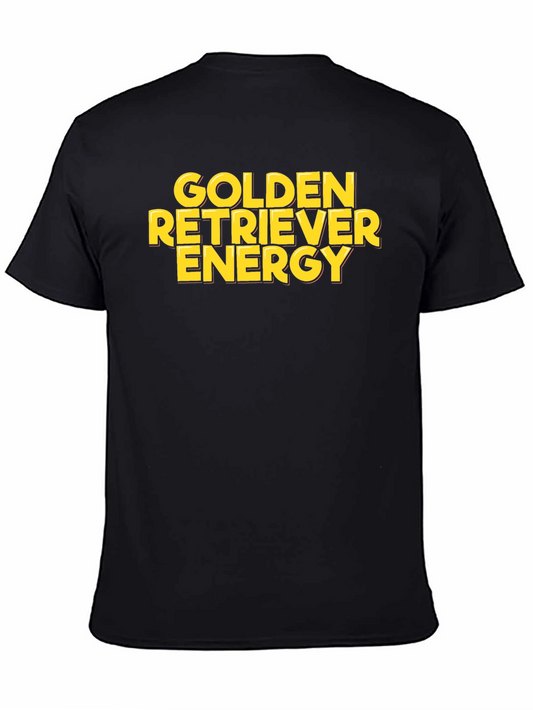 Golden Retriever Energy Black T-Shirt