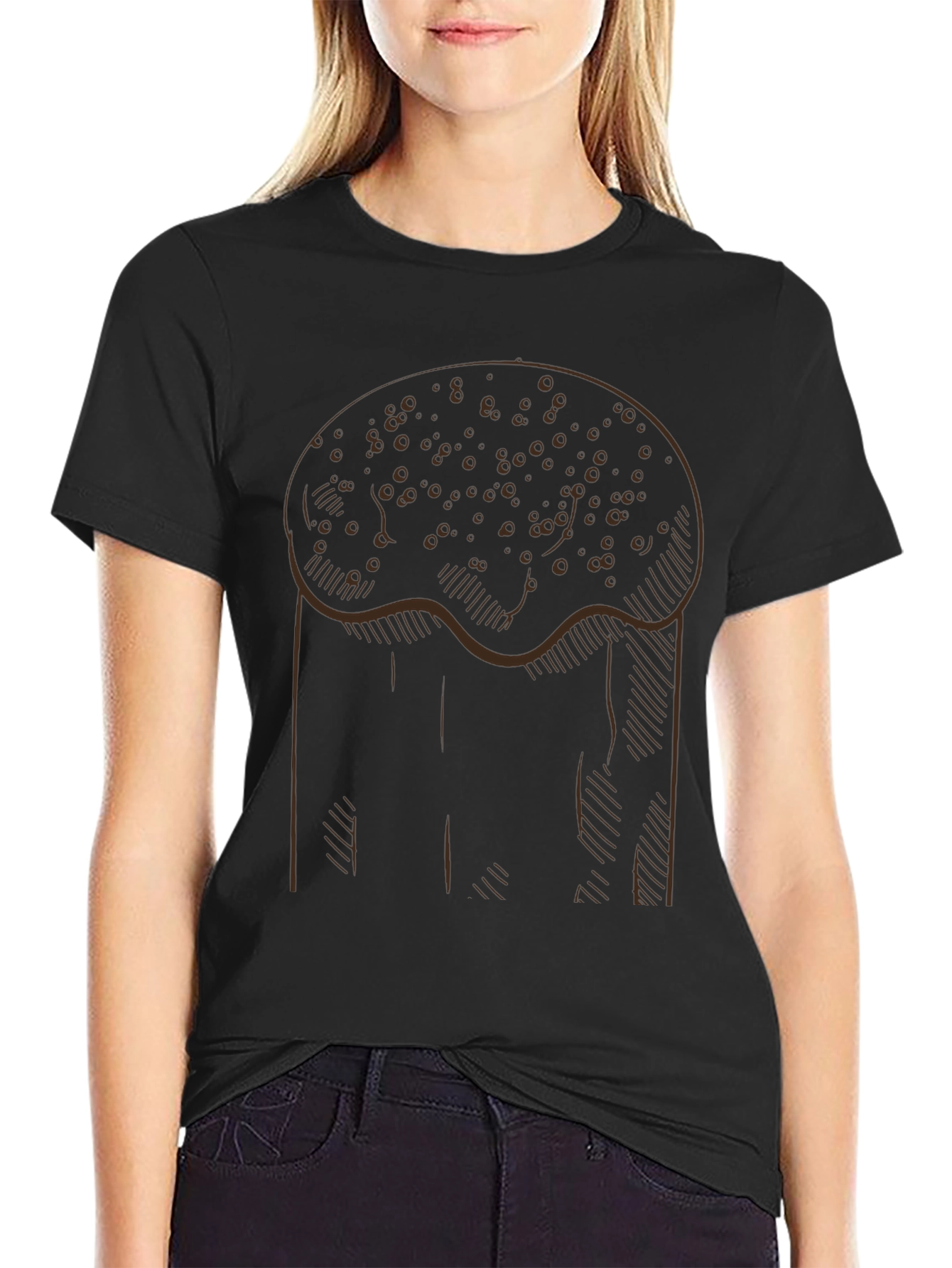 Novelty Cake Outline Mens T-Shirt