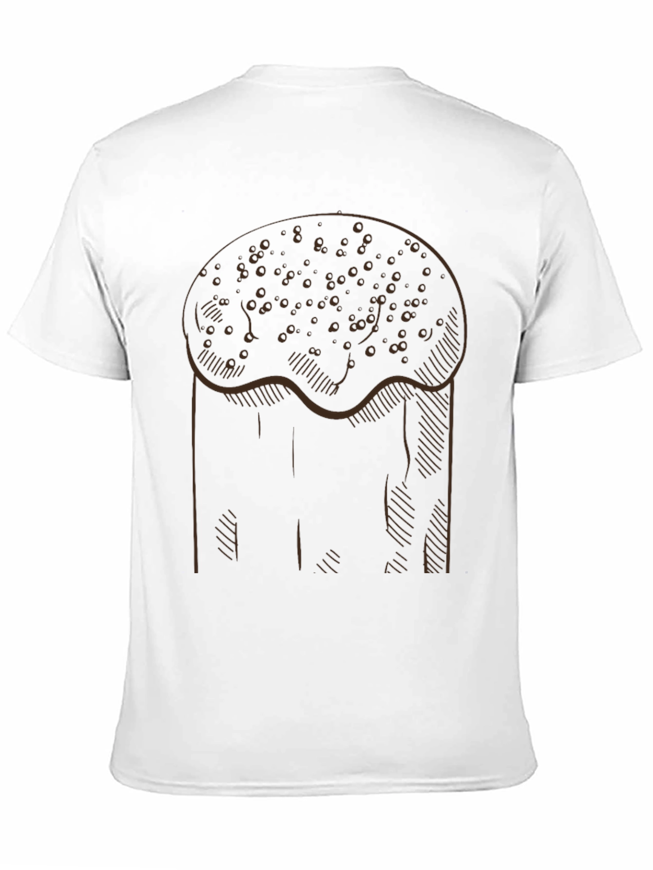 Novelty Cake Outline Mens T-Shirt